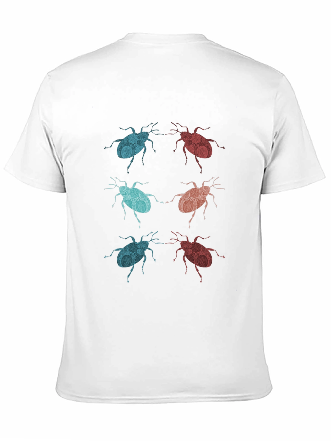 Graphic Beetle Print Black T-Shirt