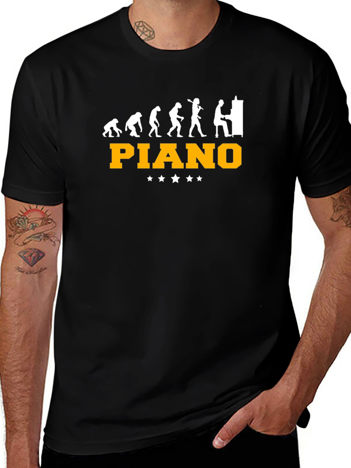 Piano Evolution Graphic T-Shirt