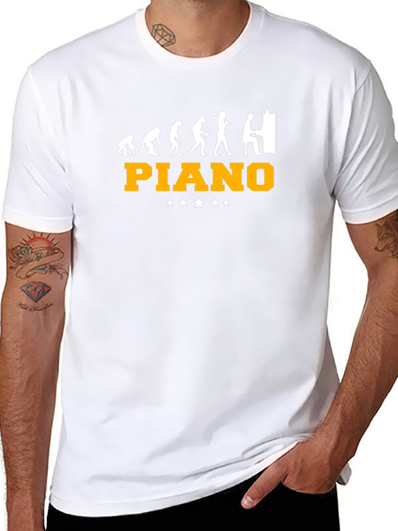 Piano Evolution Graphic T-Shirt