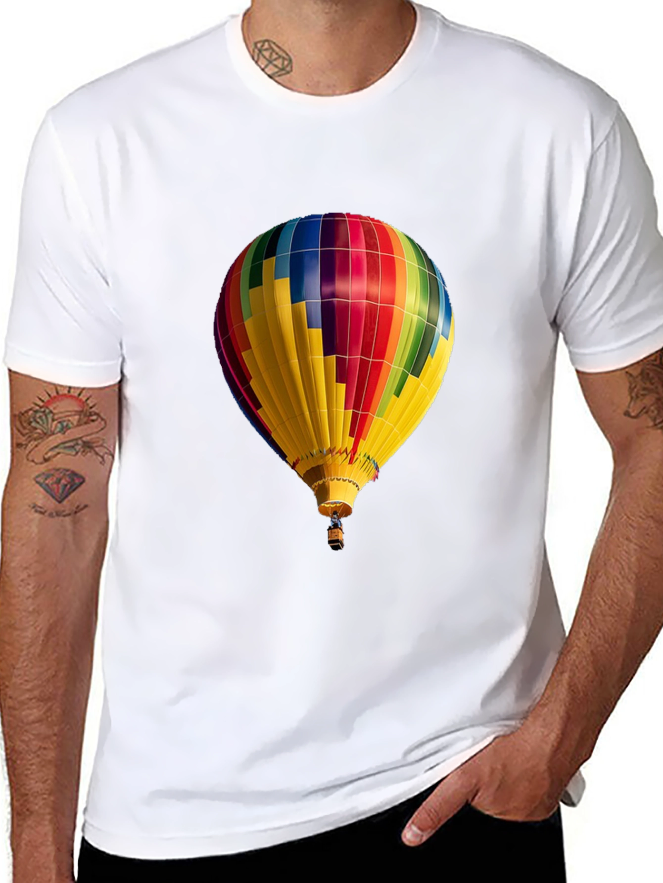 Hot Air Balloon Graphic Tee - Unique Design