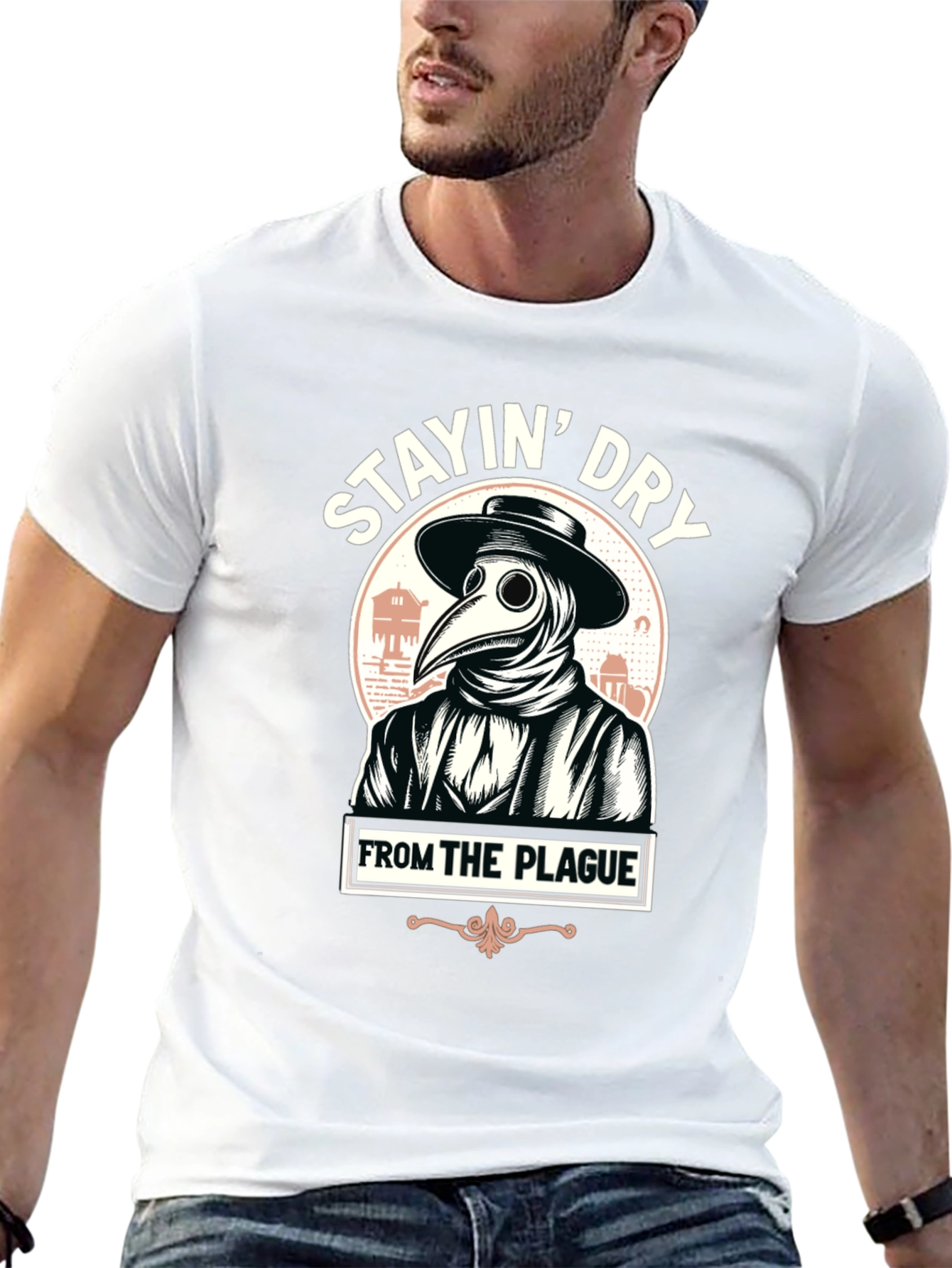 Stayin Dry From The Plague Graphic T-Shirt