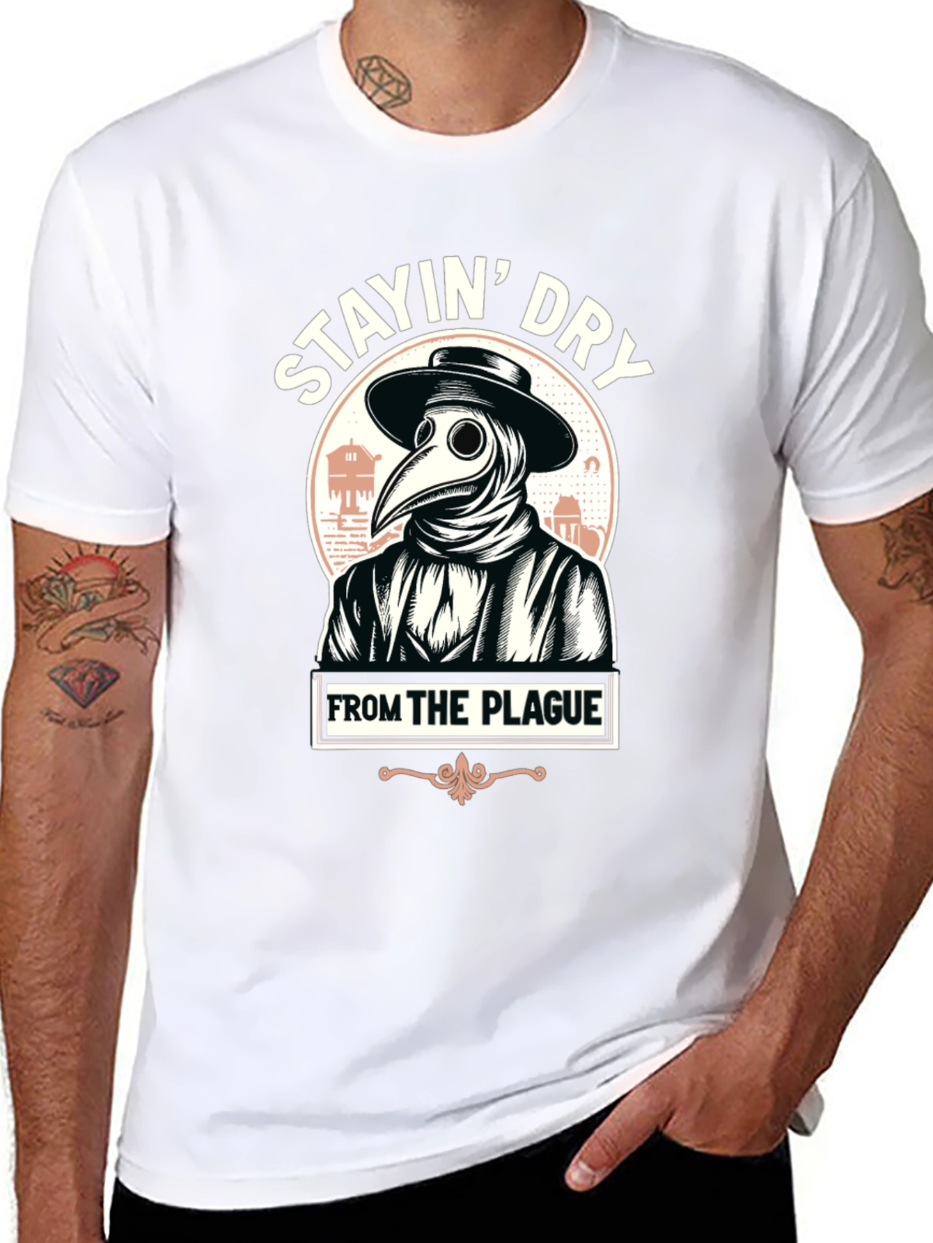Stayin Dry From The Plague Graphic T-Shirt