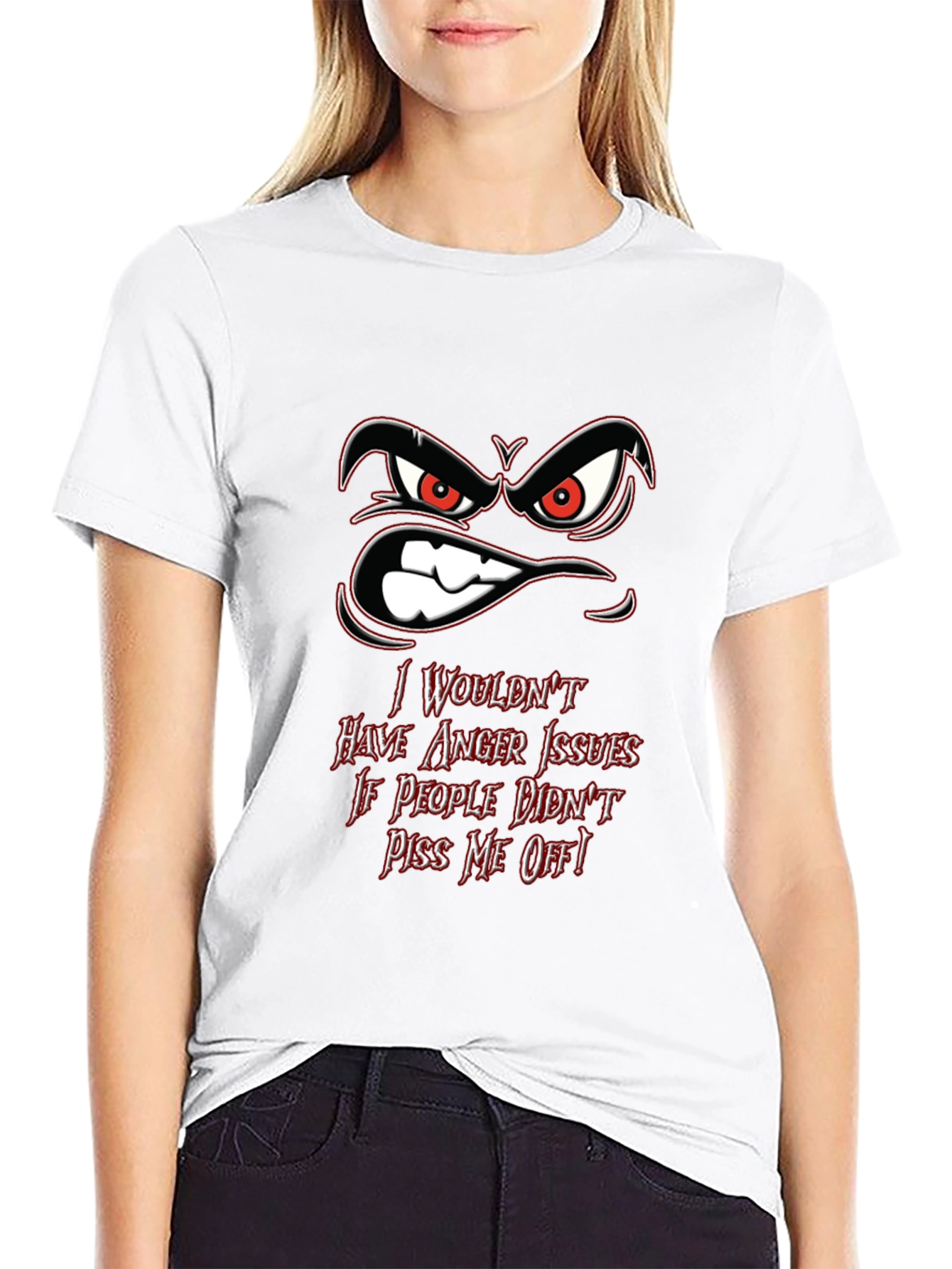 Angry Face Graphic T-Shirt