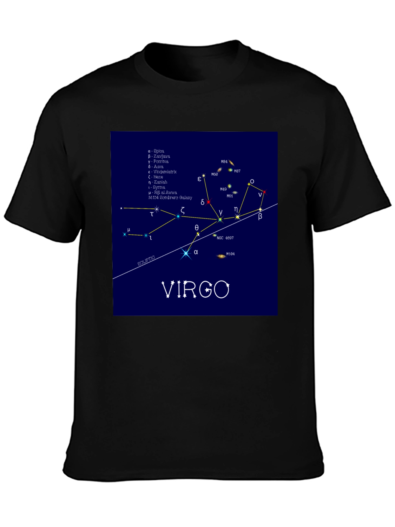 Virgo Constellation Graphic Tee - Zodiac Astronomy Shirt