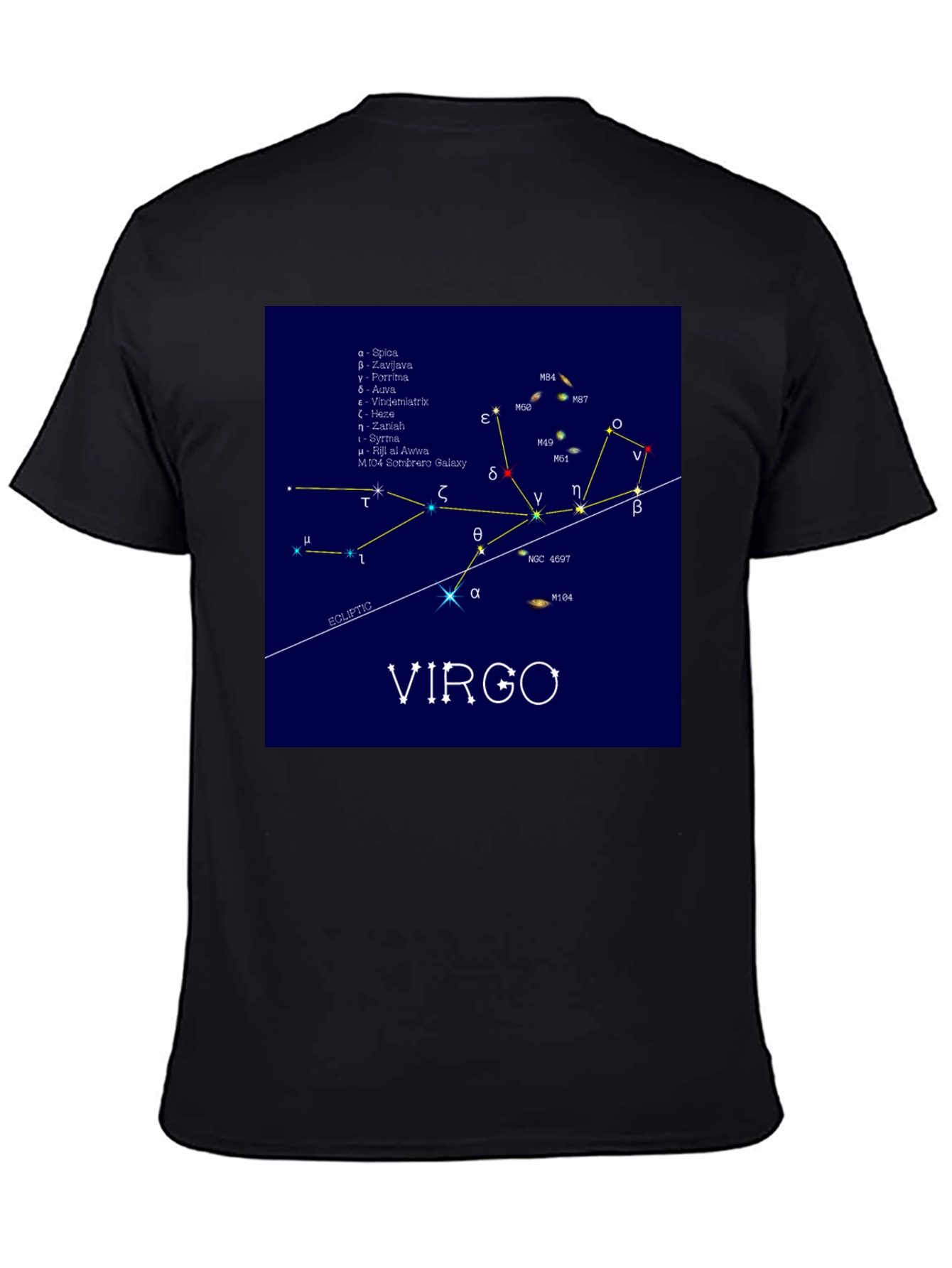 Virgo Constellation Graphic Tee - Zodiac Astronomy Shirt