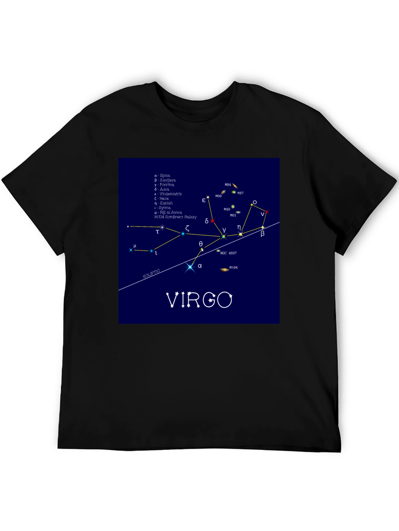 Virgo Constellation Graphic Tee - Zodiac Astronomy Shirt