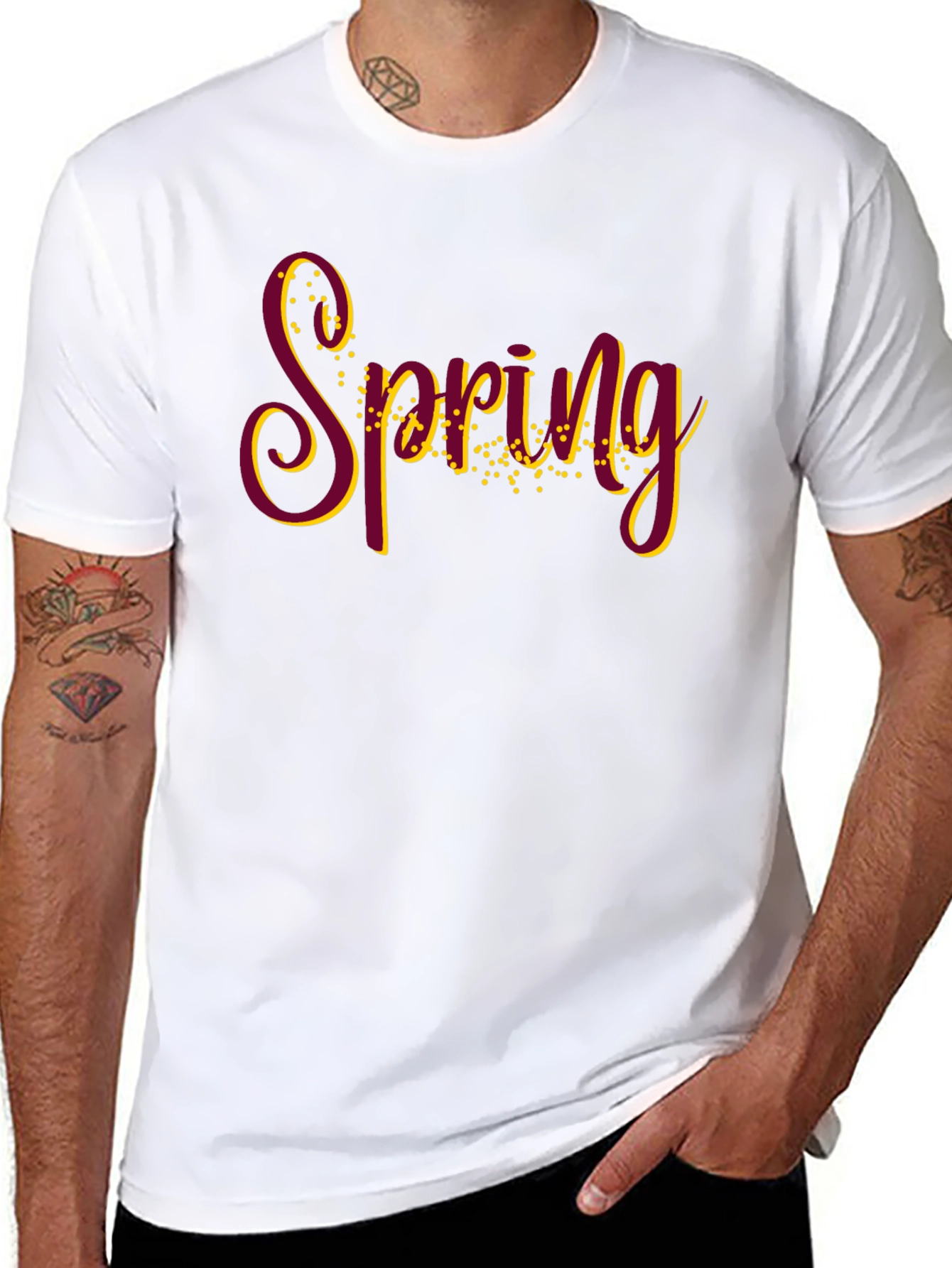 Spring Graphic Tee - Stylish Short Sleeve Shirt