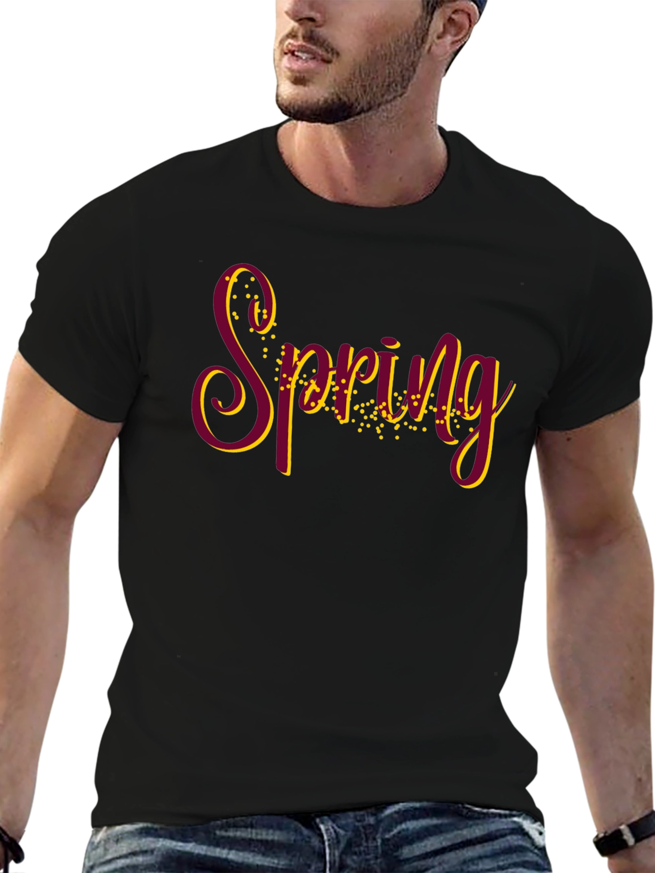 Spring Graphic Tee - Stylish Short Sleeve Shirt