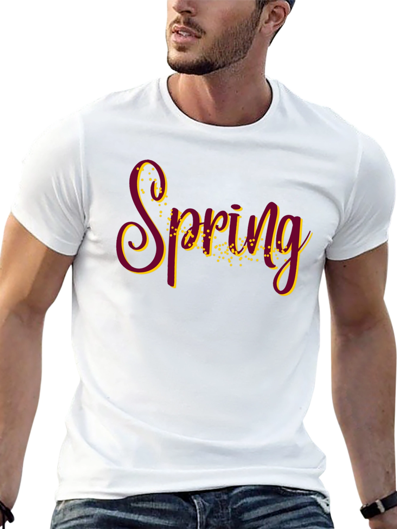 Spring Graphic Tee - Stylish Short Sleeve Shirt