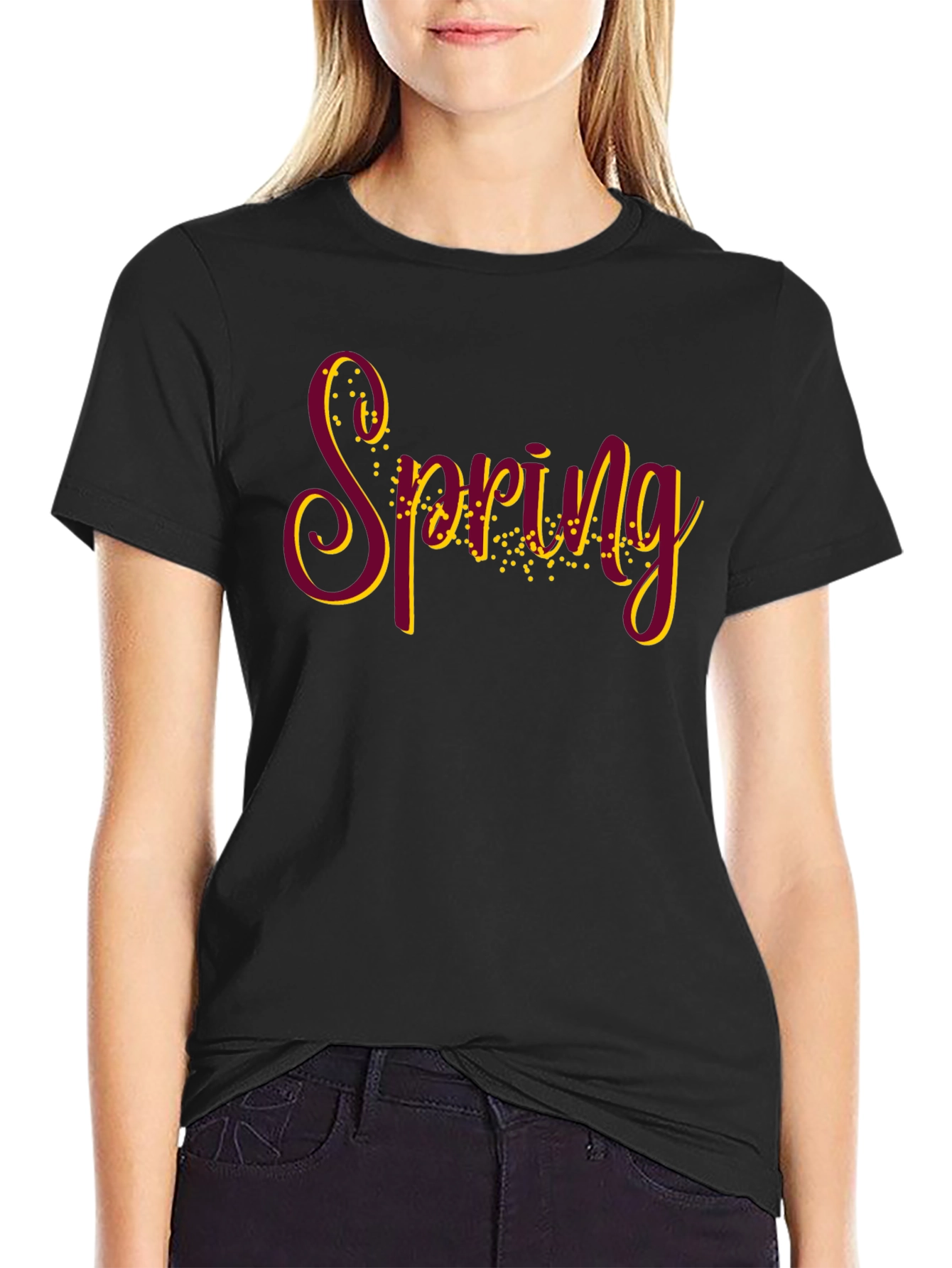 Spring Graphic Tee - Stylish Short Sleeve Shirt