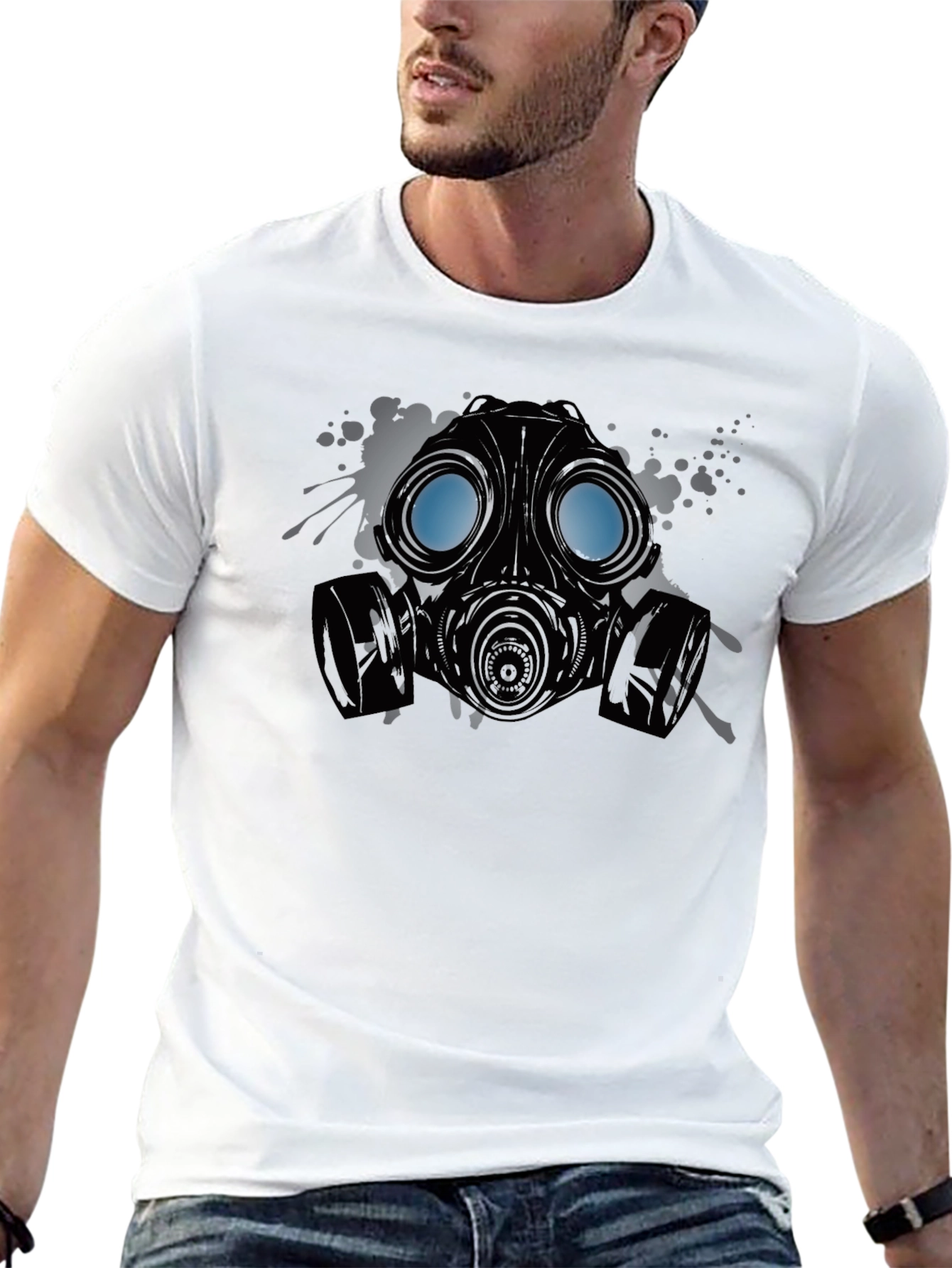 Gas Mask Graphic Tee - Protection Style