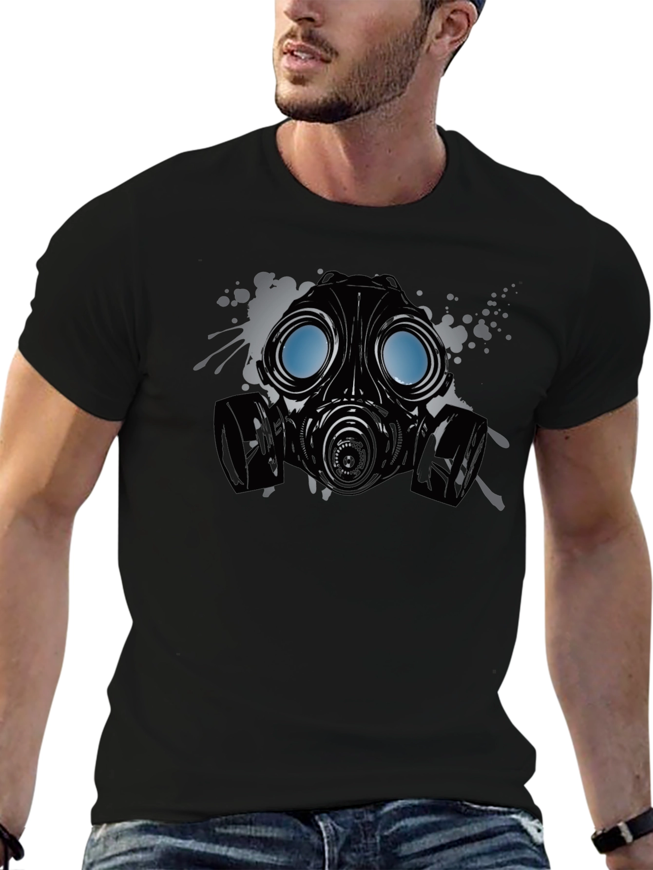 Gas Mask Graphic Tee - Protection Style