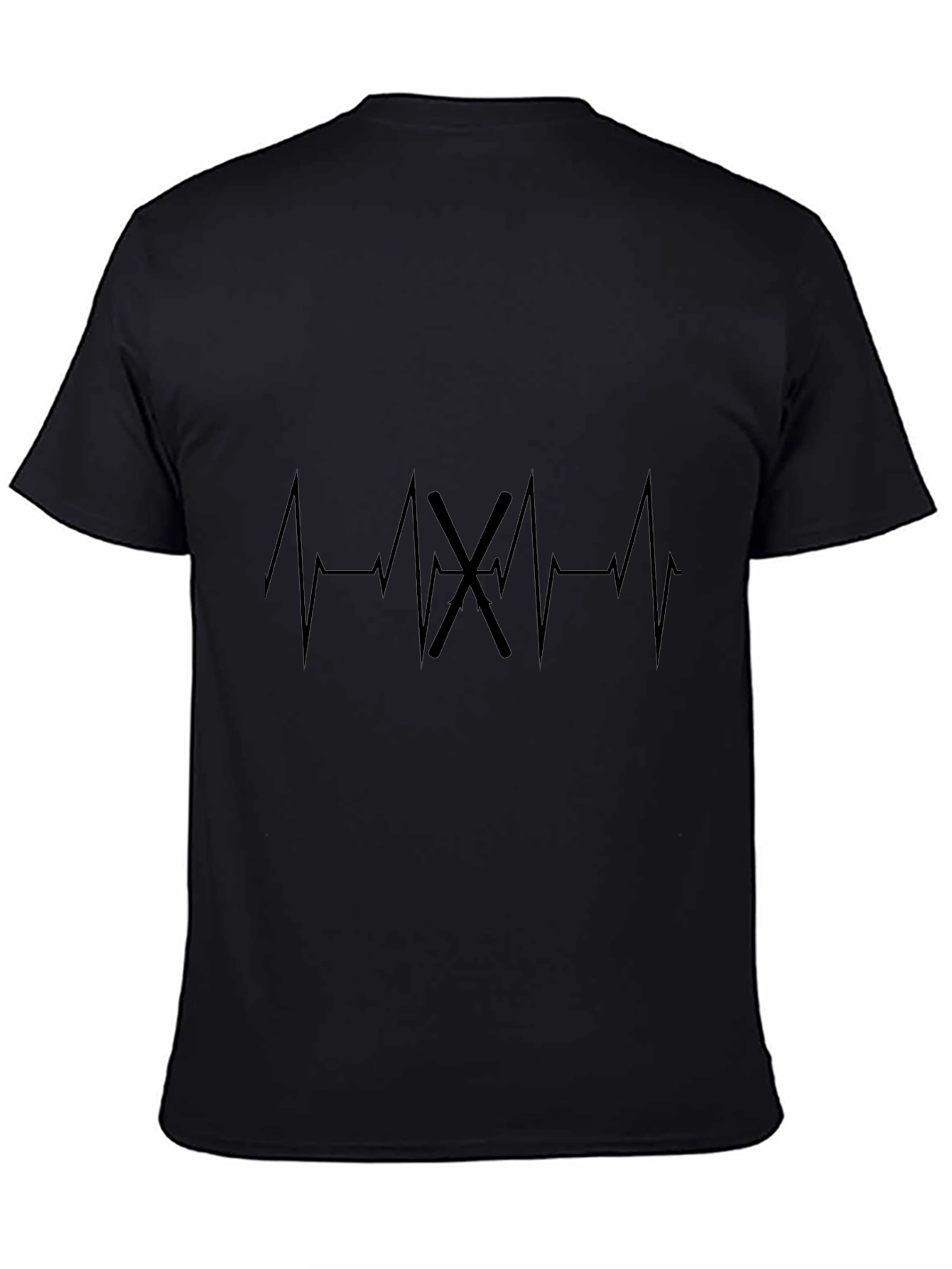 Heartbeat X Graphic Tee - Stylish Black T-Shirt