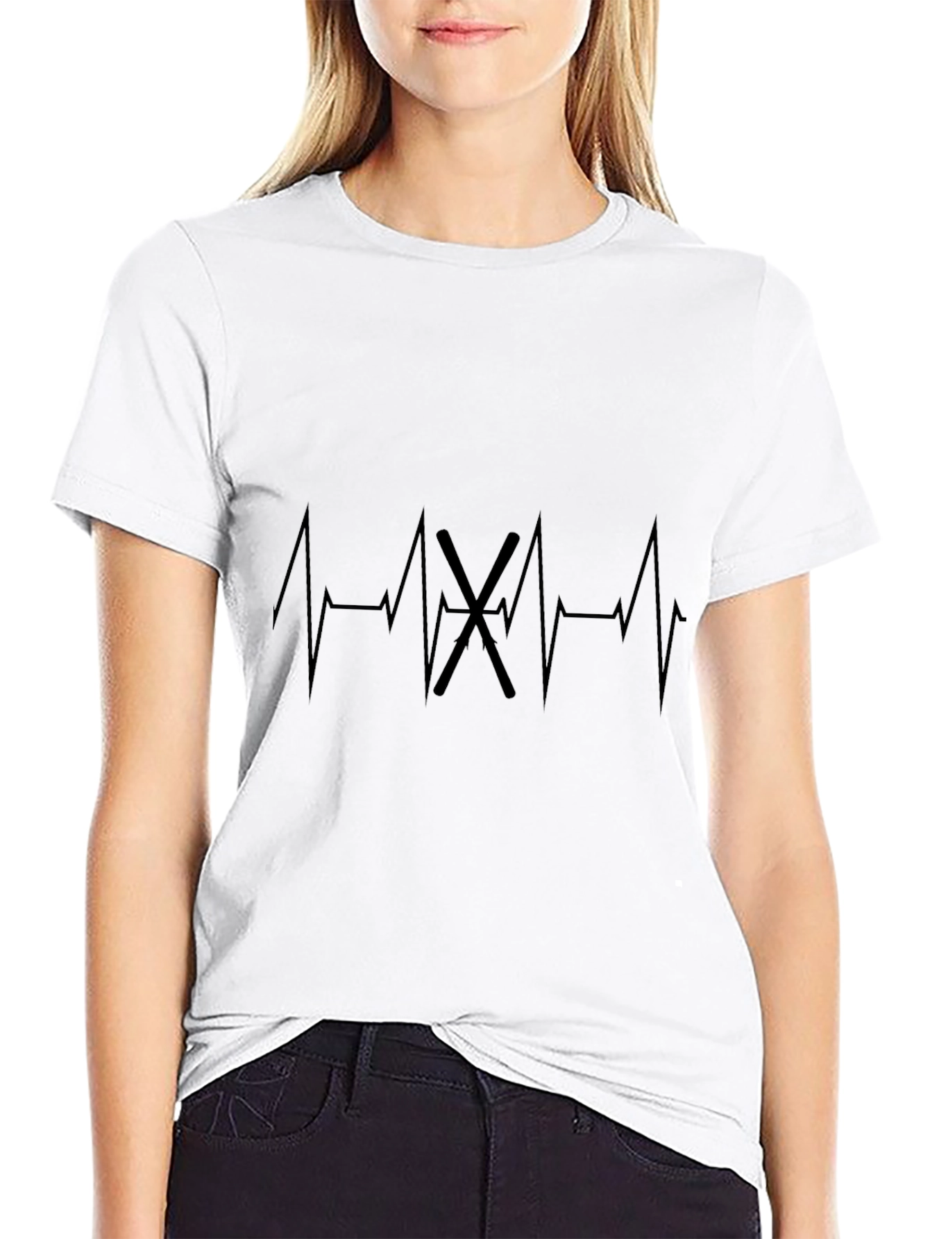 Heartbeat X Graphic Tee - Stylish Black T-Shirt