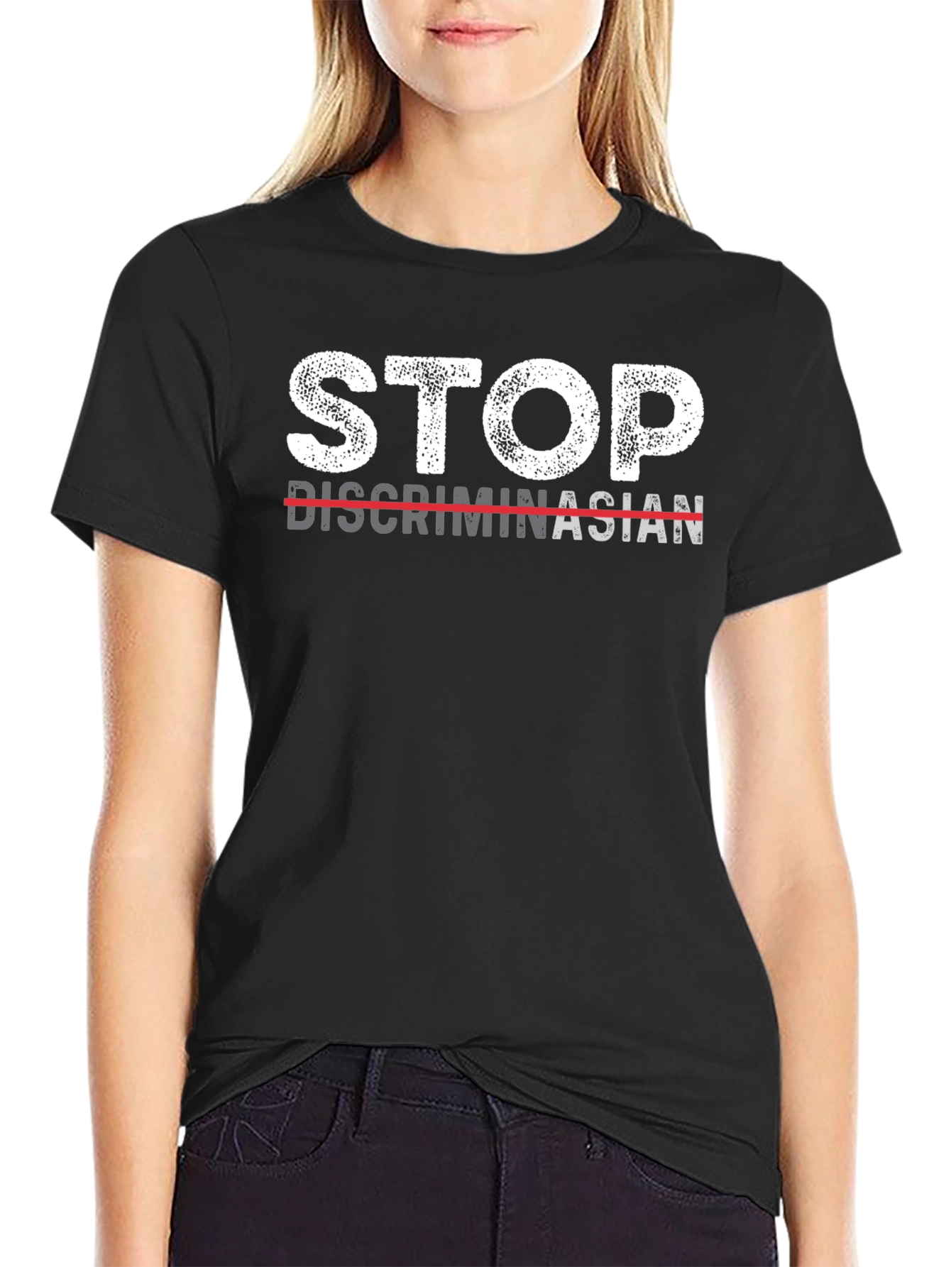 Stop Discriminasian Black Tee