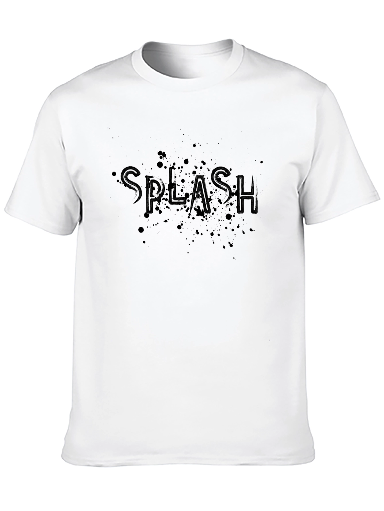 Splash Graphic Print Black T-Shirt