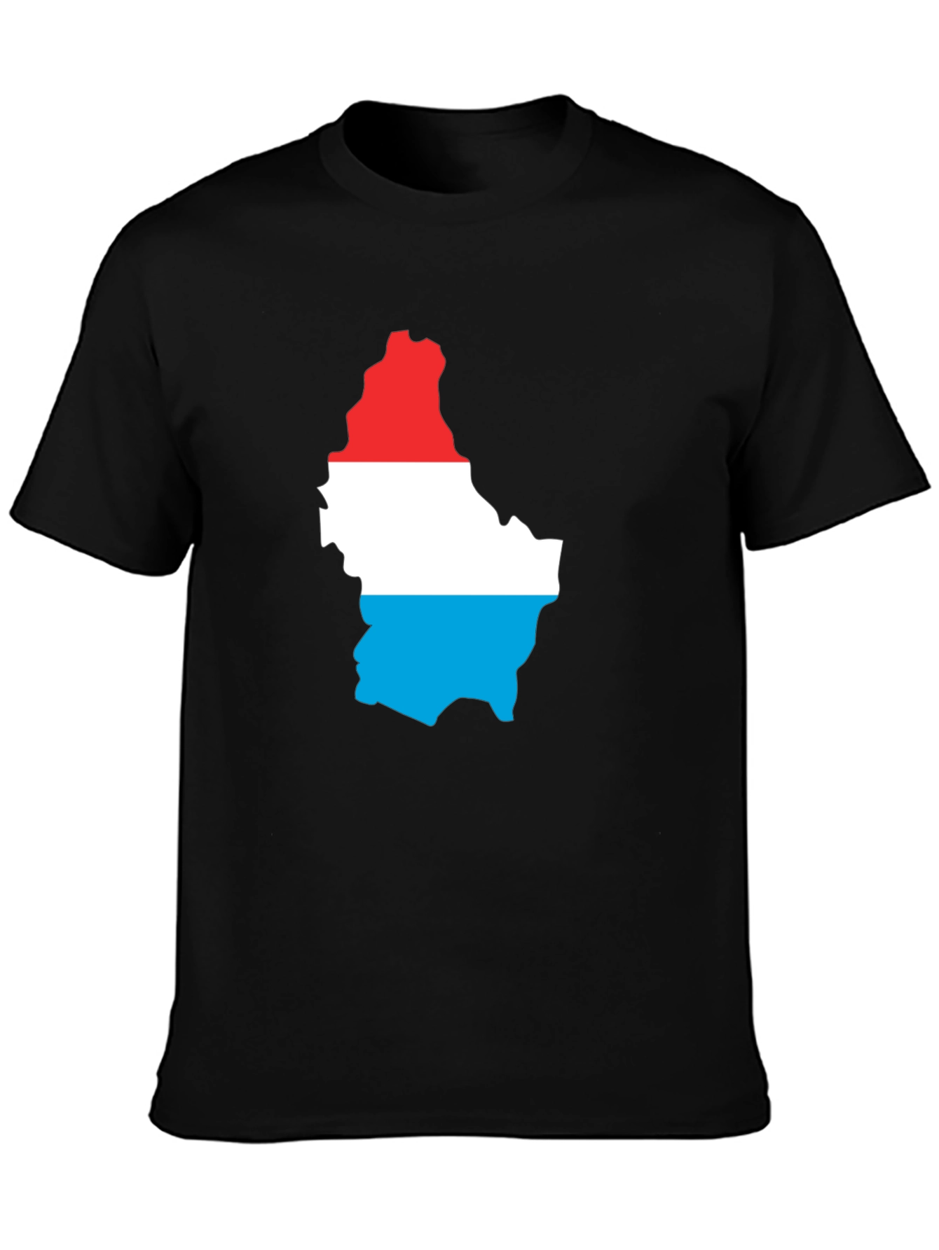 Luxembourg Flag T-Shirt - Black Cotton Tee