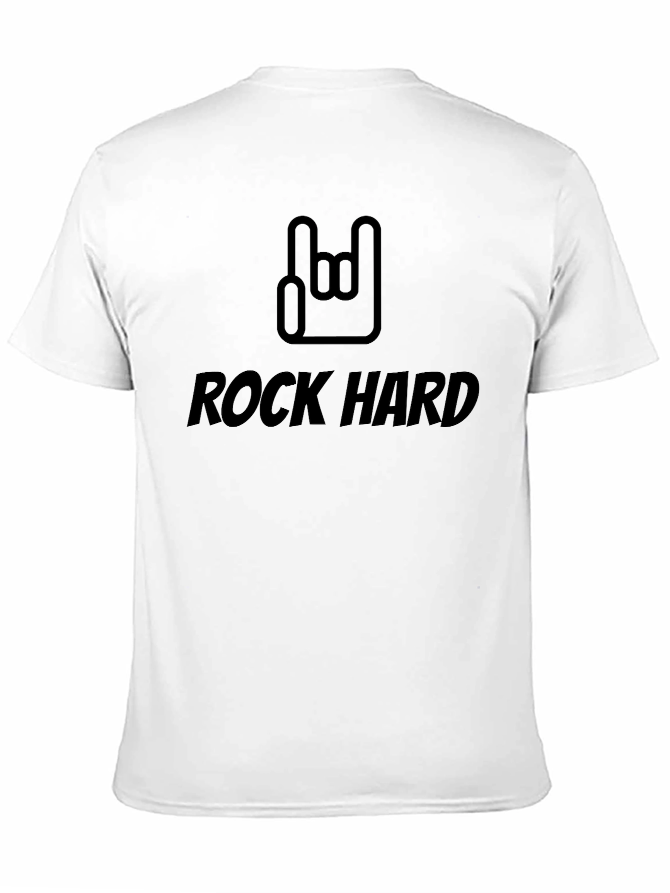 Rock Hard Graphic Tee - Black Cotton T-Shirt