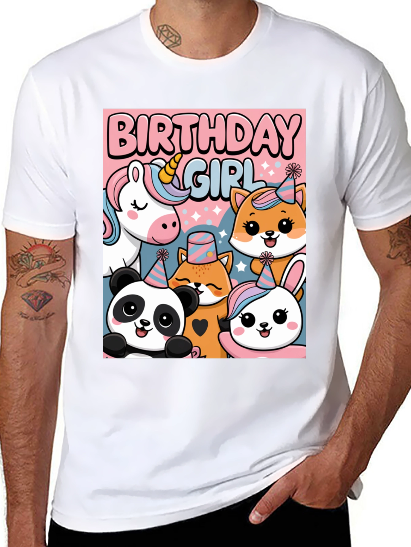Birthday Girl Animal Party T-Shirt