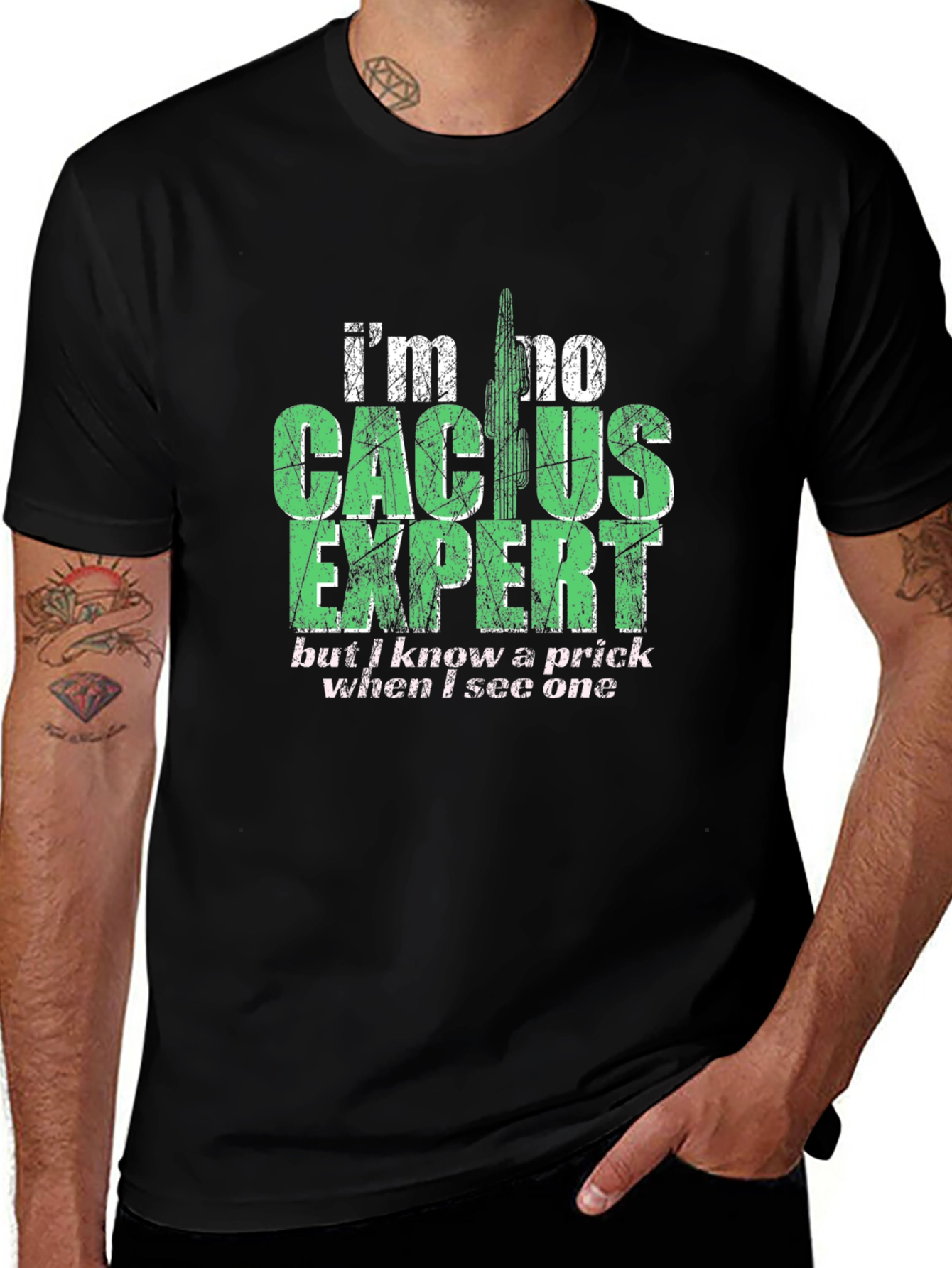 Cactus Expert Graphic T-Shirt - Funny Sarcastic Tee