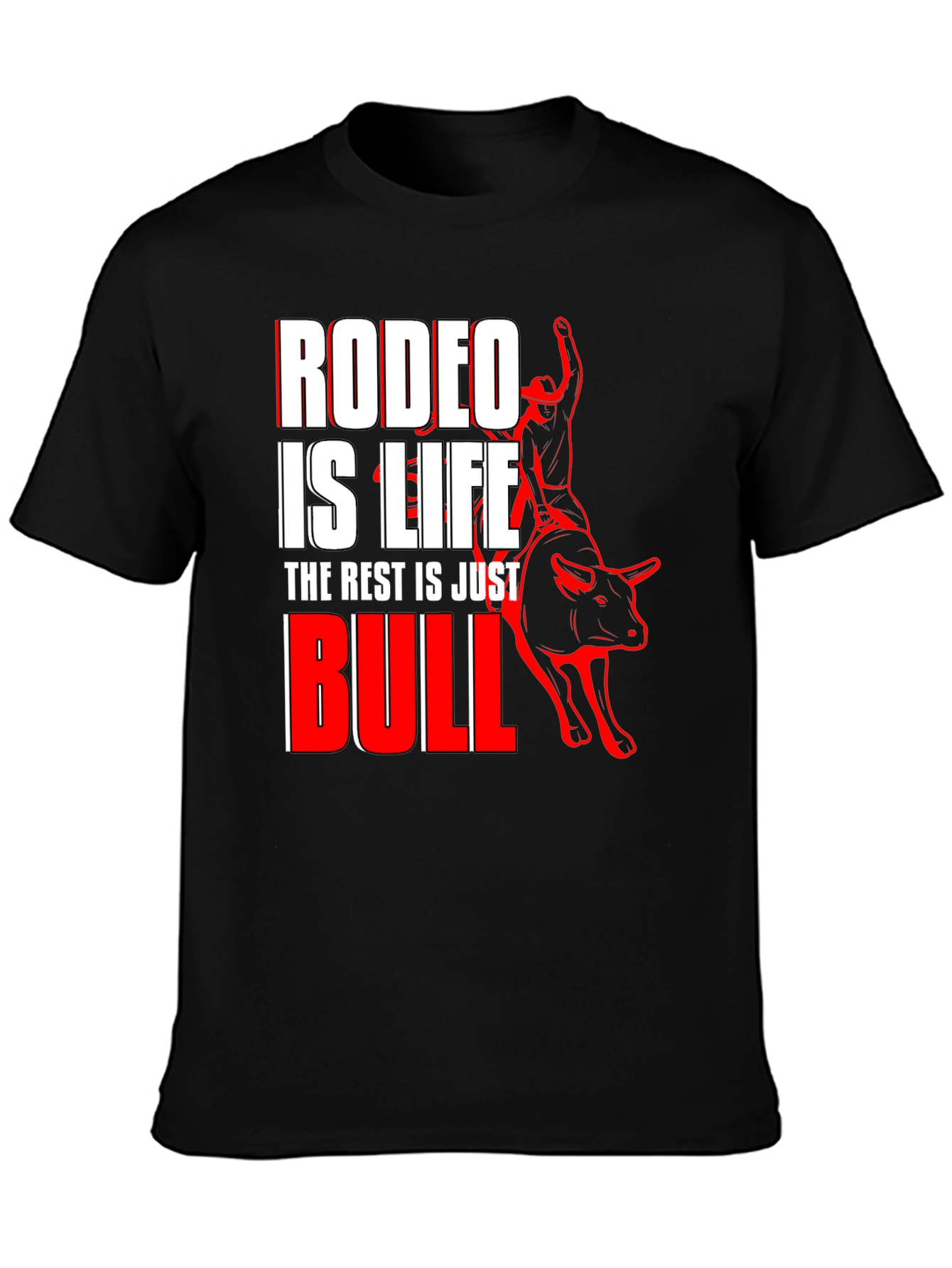 Rodeo is Life Bull Riding Graphic T-Shirt