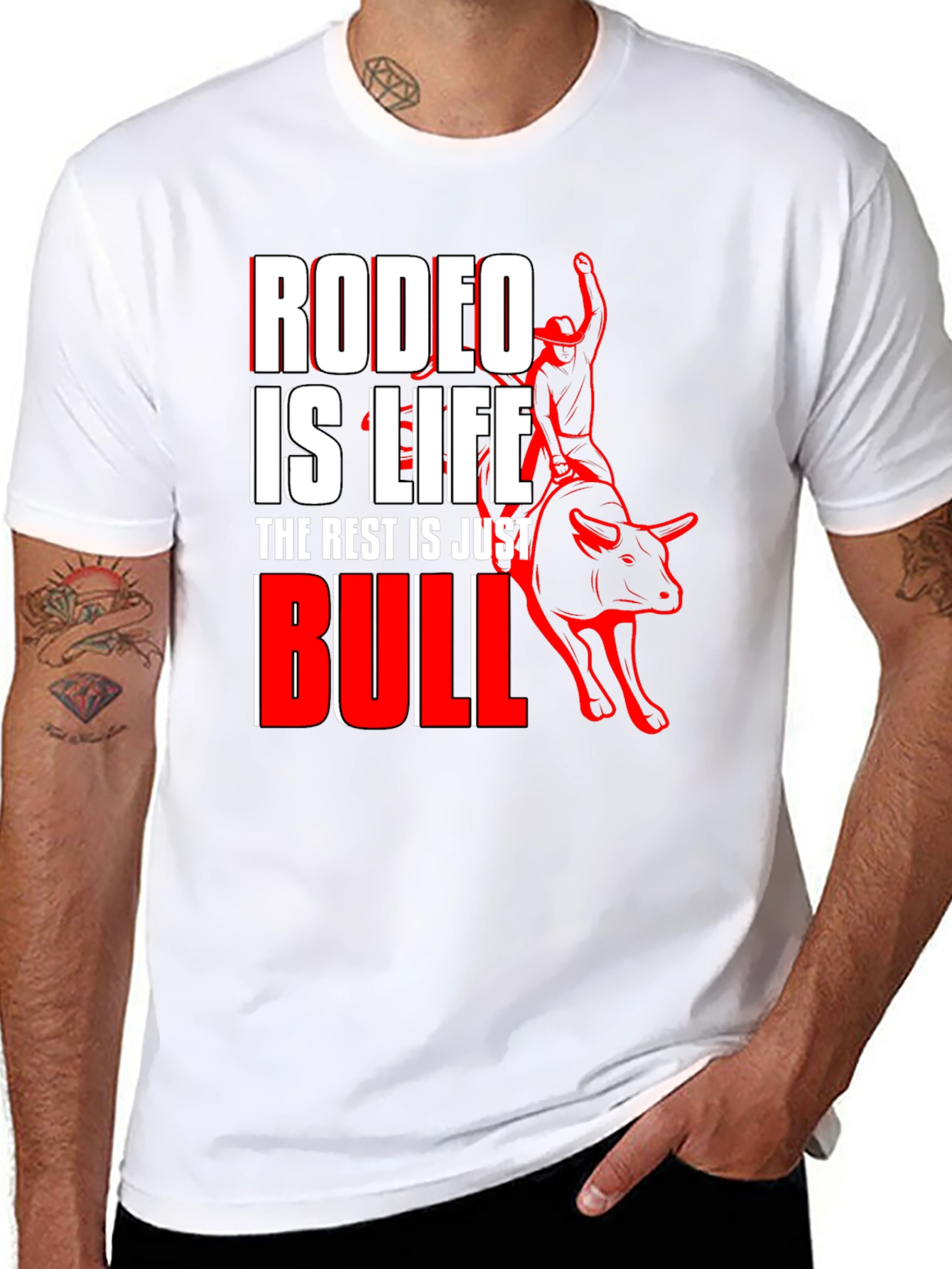 Rodeo is Life Bull Riding Graphic T-Shirt