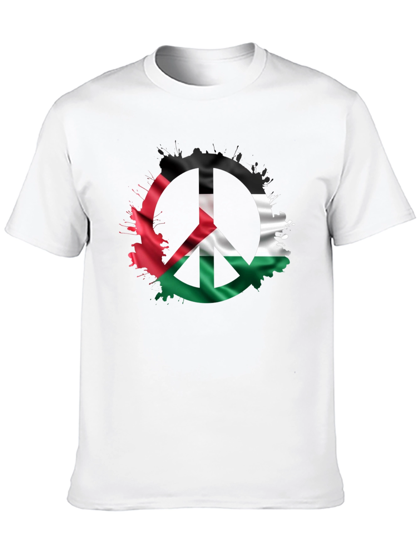 Peace Palestine Flag Mens T-Shirt