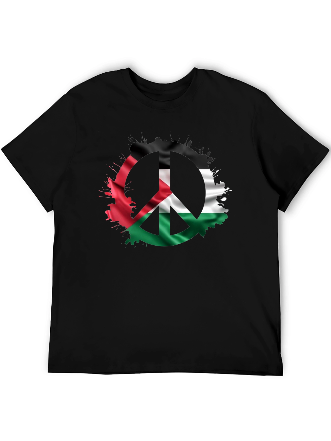 Peace Palestine Flag Mens T-Shirt