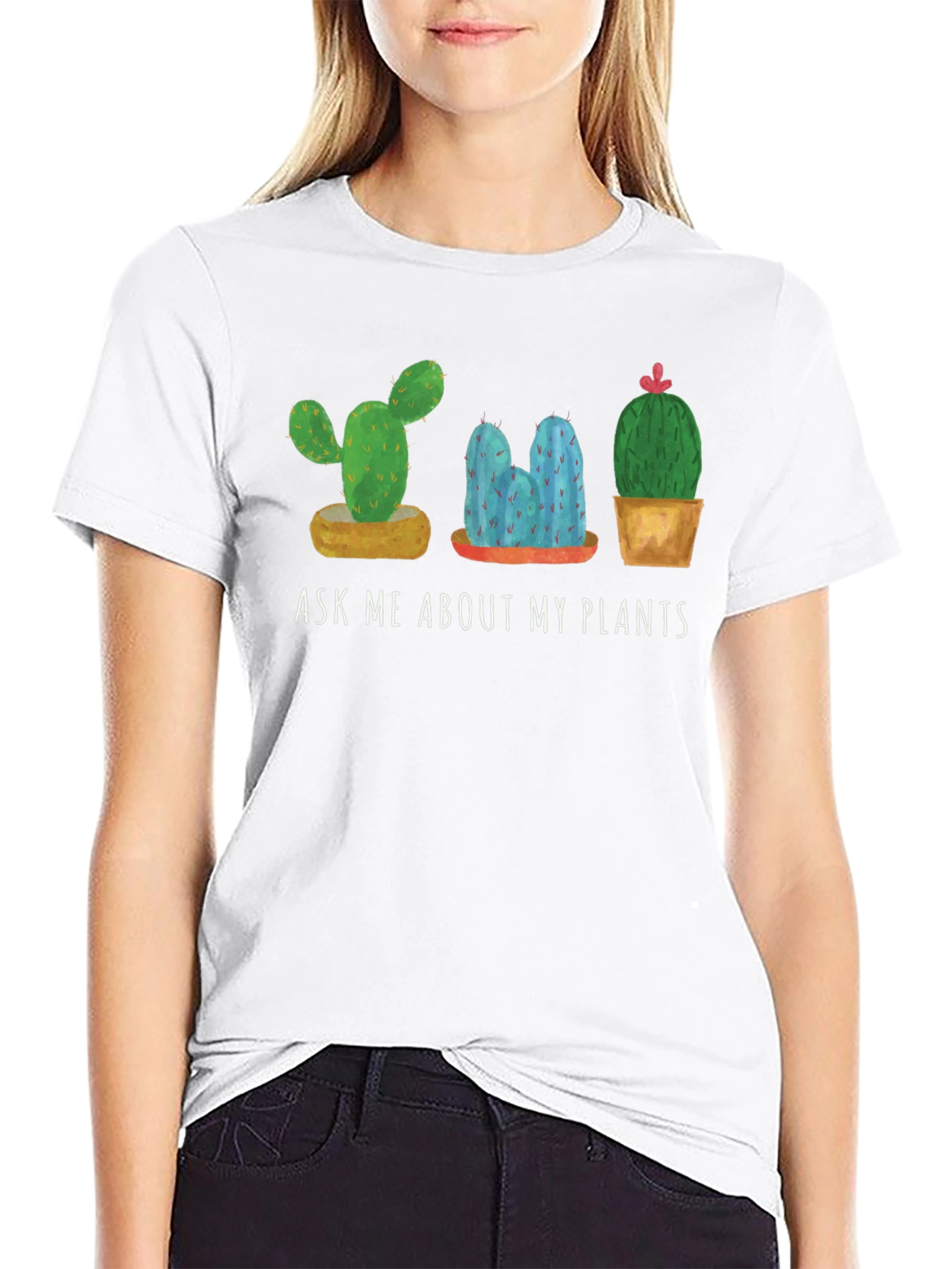 Ask Me About My Plants T-Shirt Cactus Lover