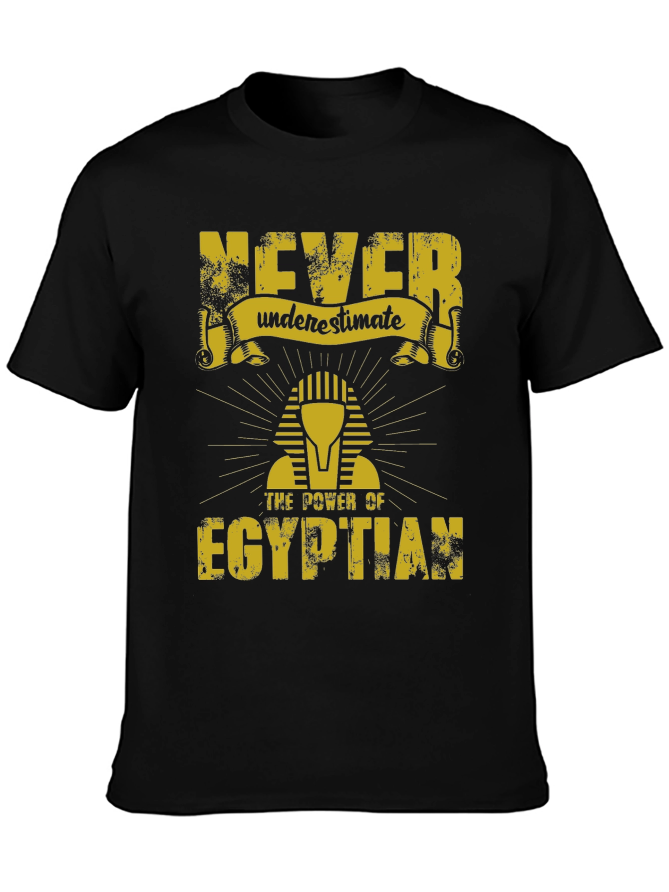 Never Underestimate Egyptian Black T-Shirt