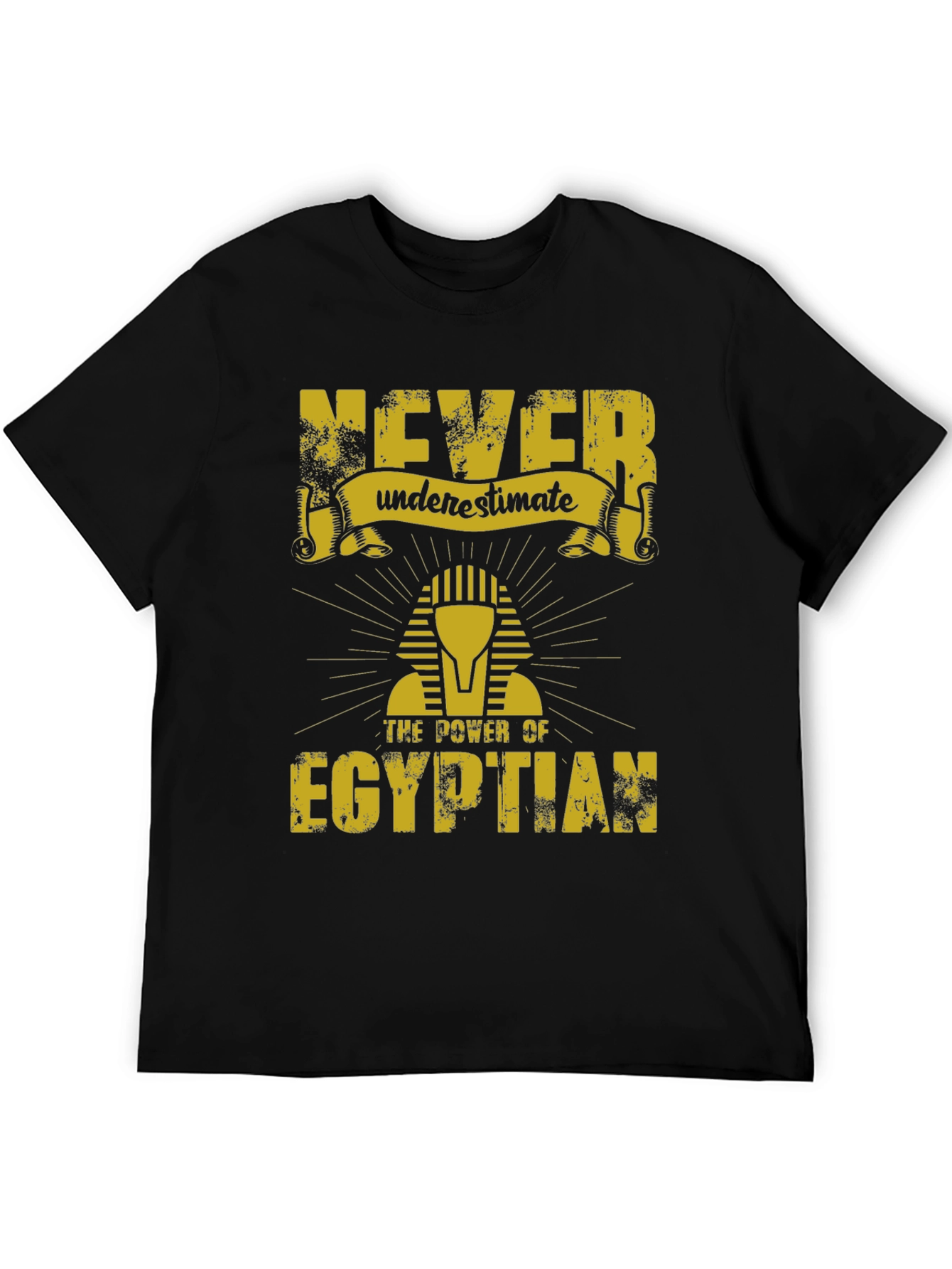 Never Underestimate Egyptian Black T-Shirt