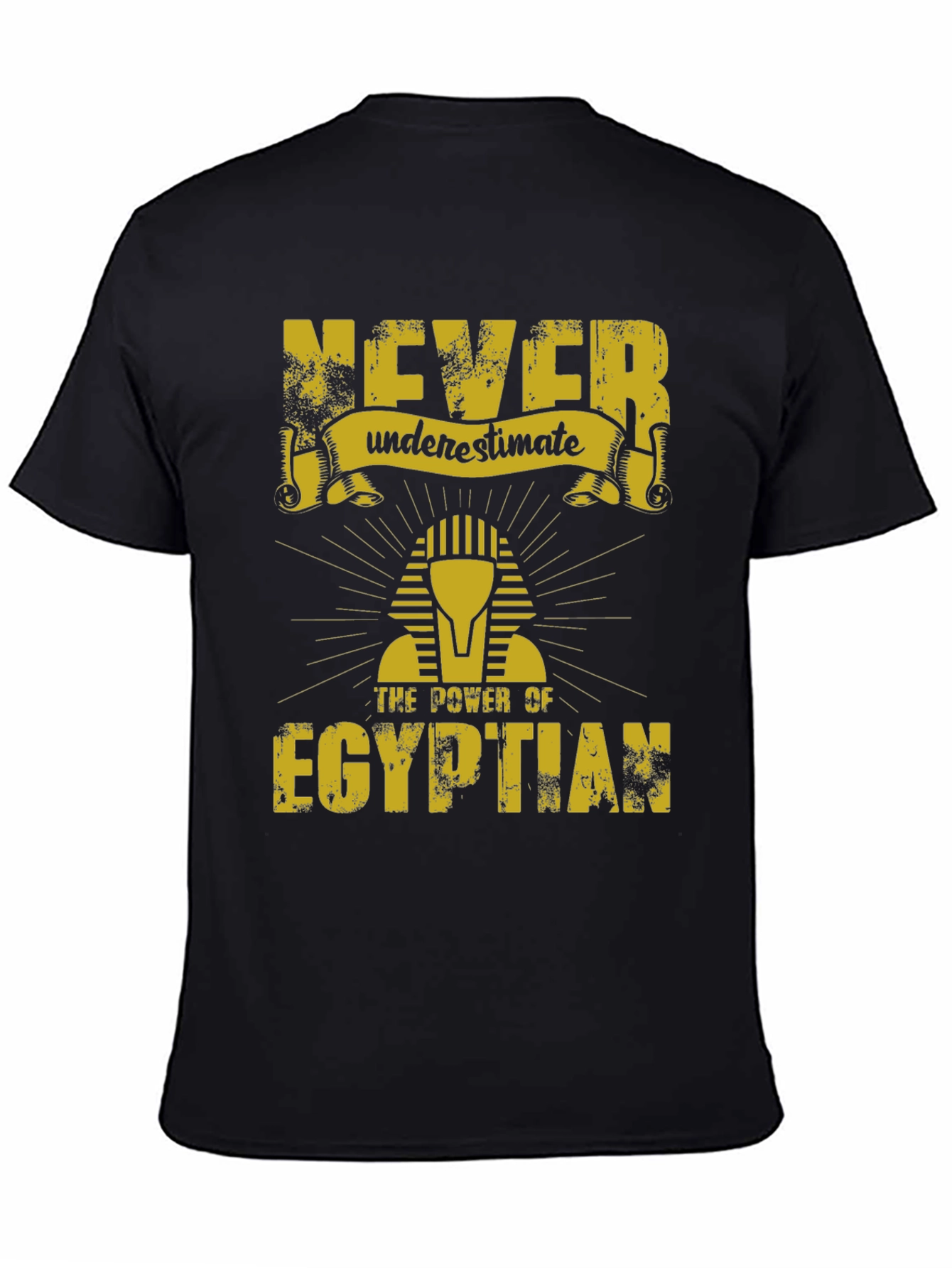 Never Underestimate Egyptian Black T-Shirt