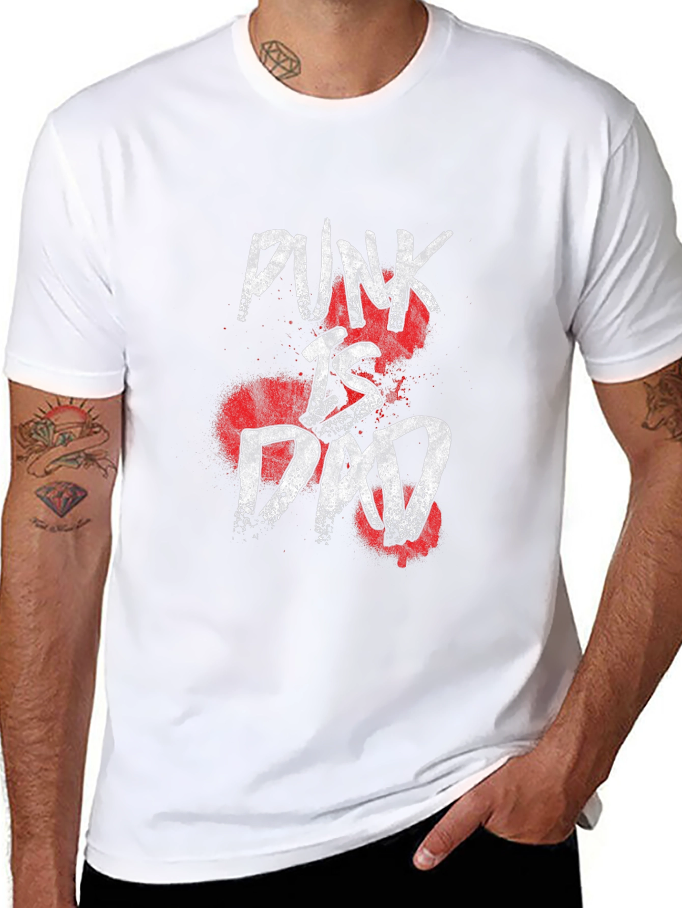 Punk Is Dead T-Shirt - Graphic Print Tee