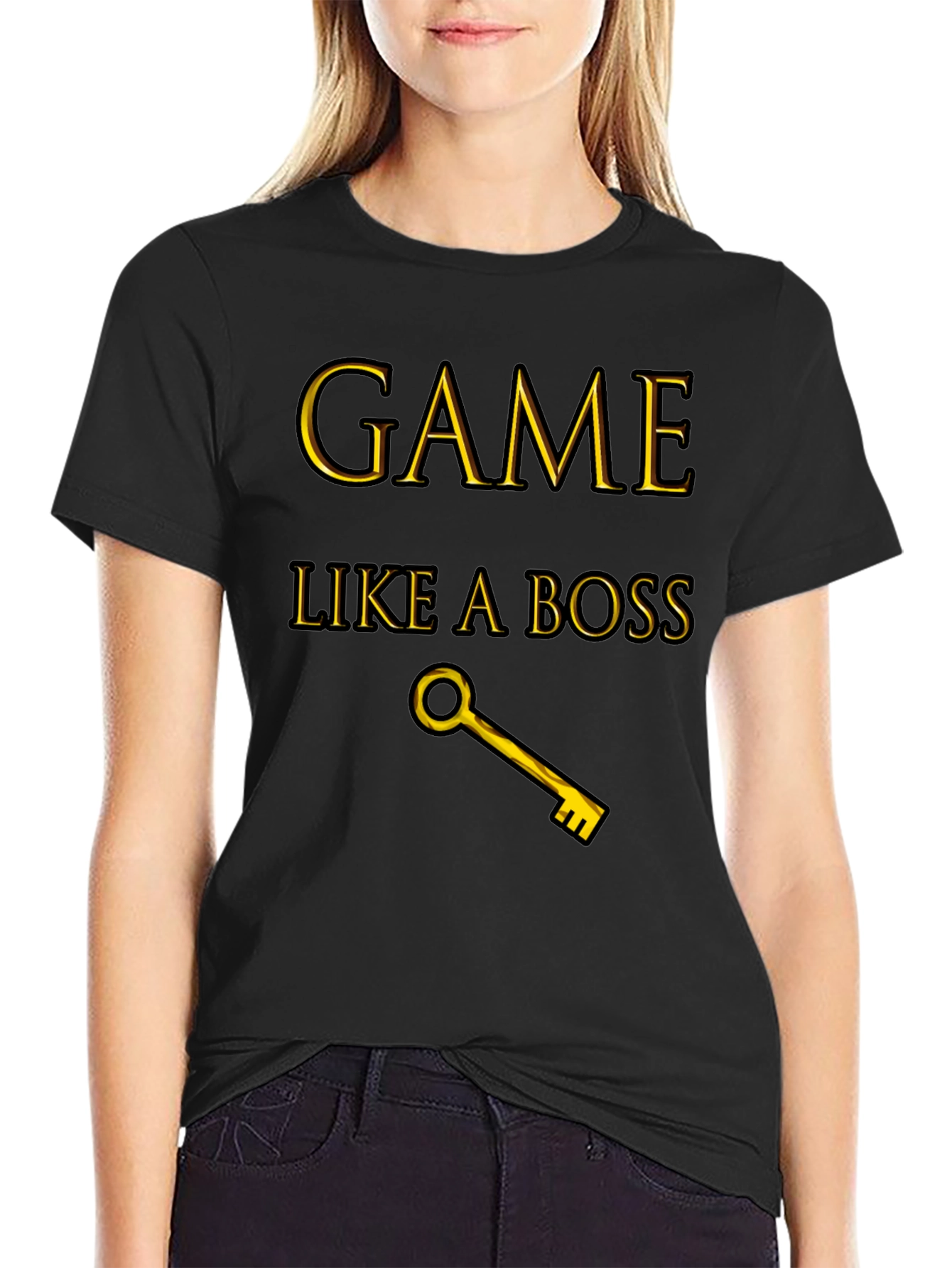 Game Like A Boss Black T-Shirt