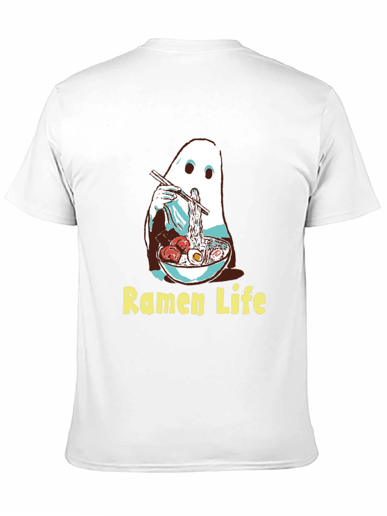 Ramen Ghost Graphic Tee - Funny Anime Noodles T-Shirt