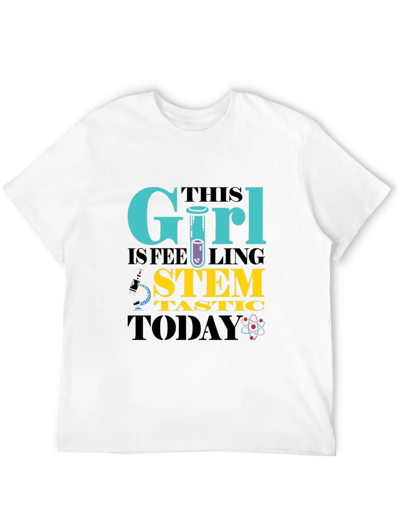 STEM Girls Black T-Shirt - Science Enthusiast Apparel