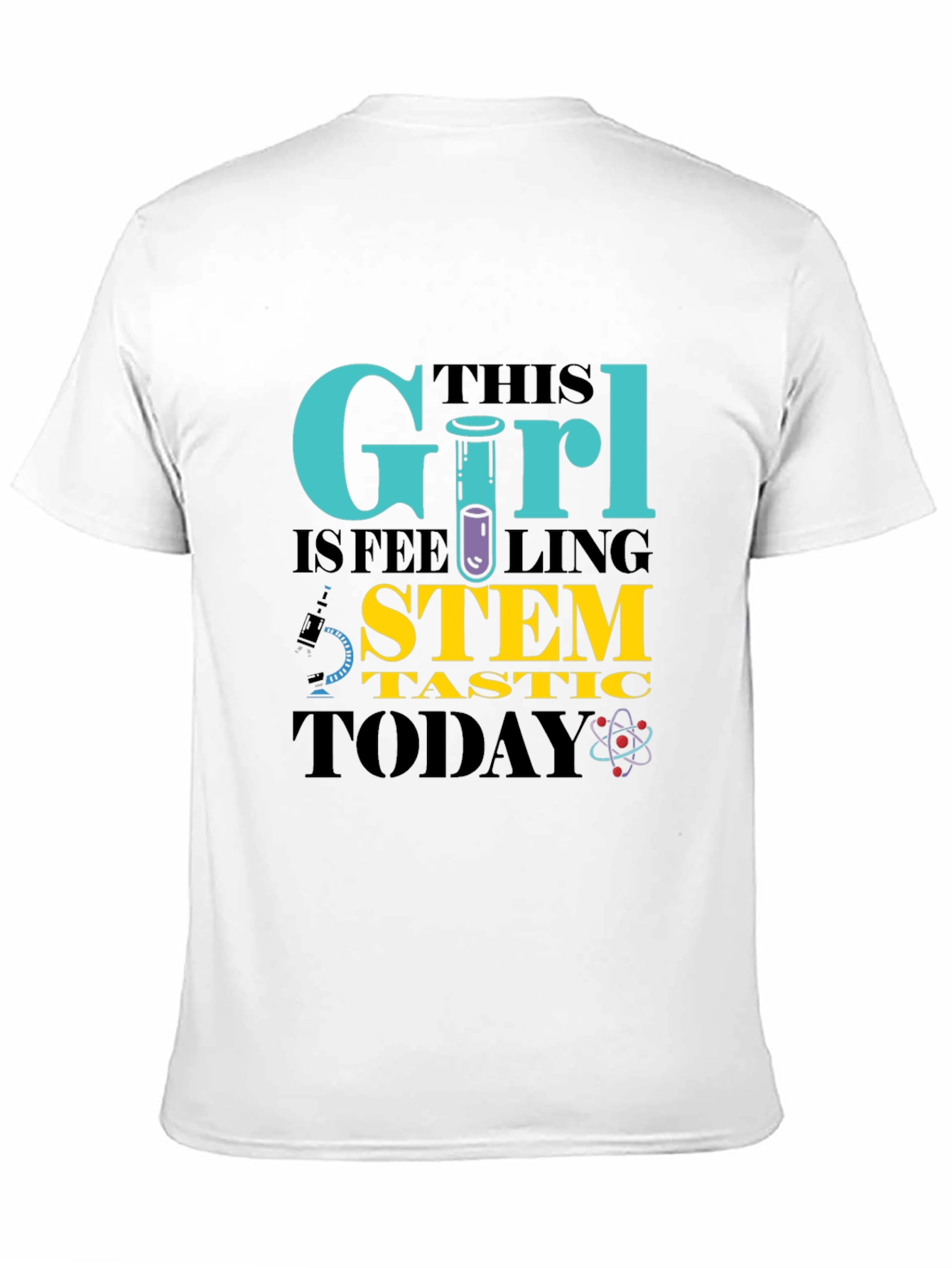 STEM Girls Black T-Shirt - Science Enthusiast Apparel