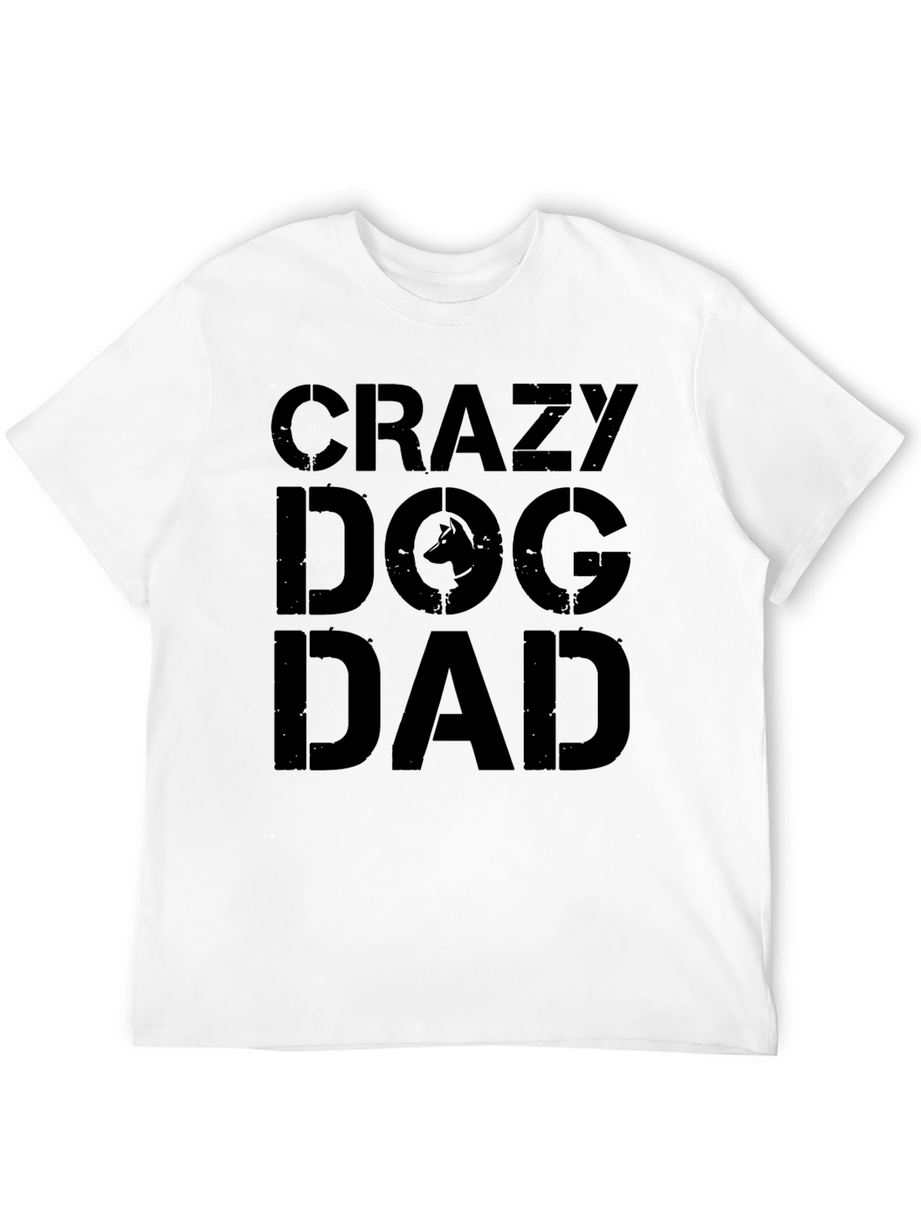 Crazy Dog Dad Black T-Shirt