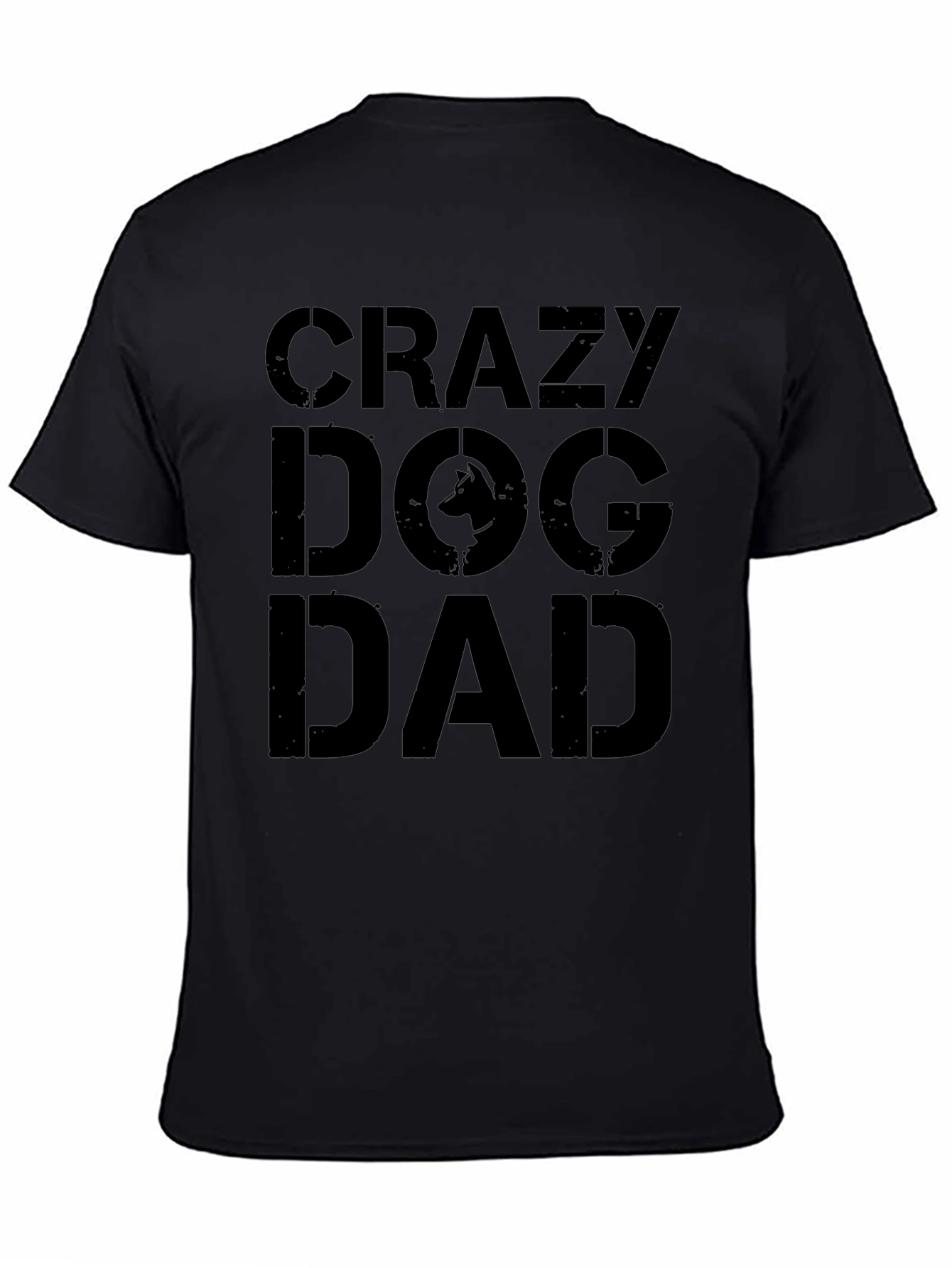 Crazy Dog Dad Black T-Shirt