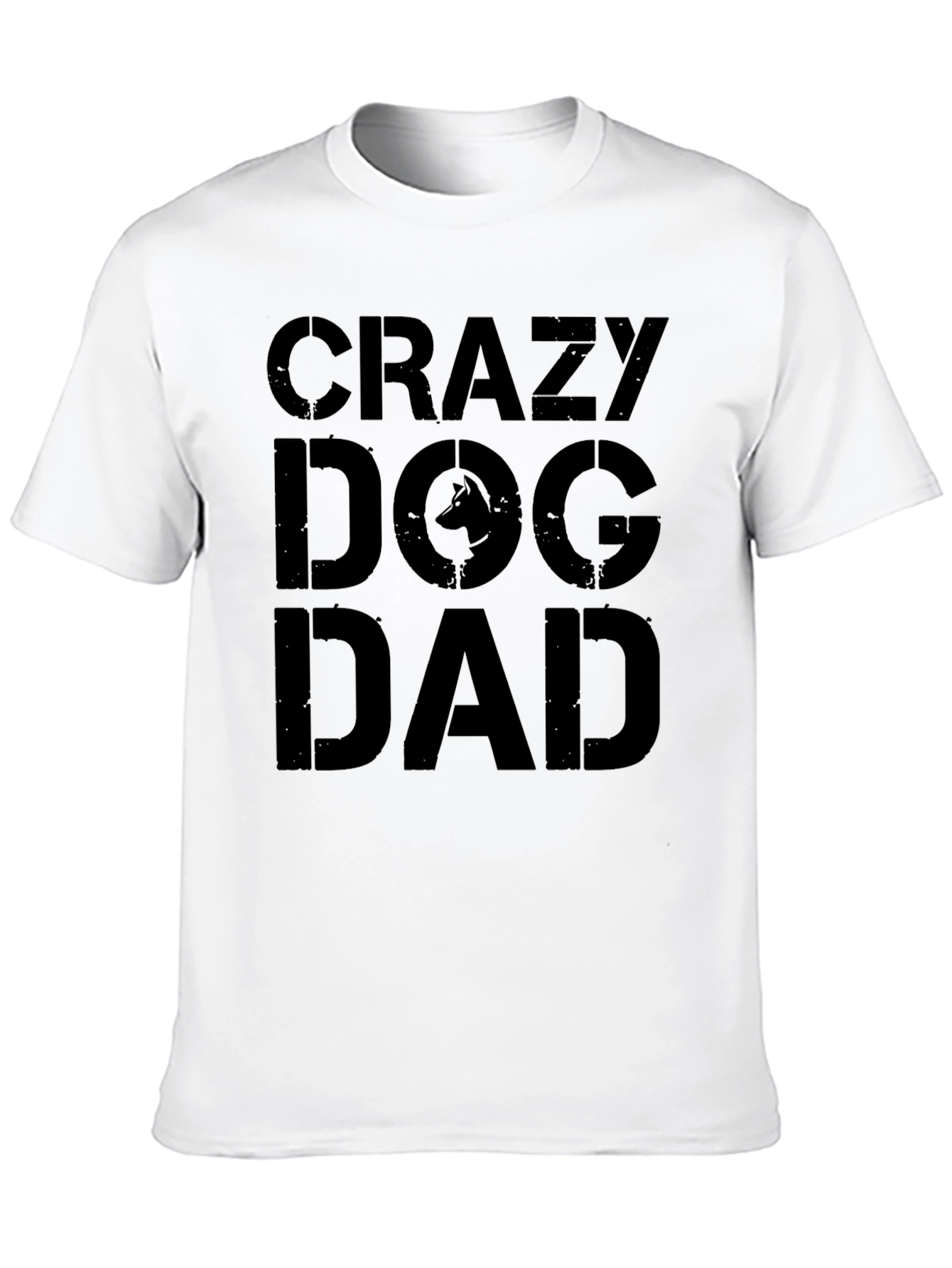 Crazy Dog Dad Black T-Shirt