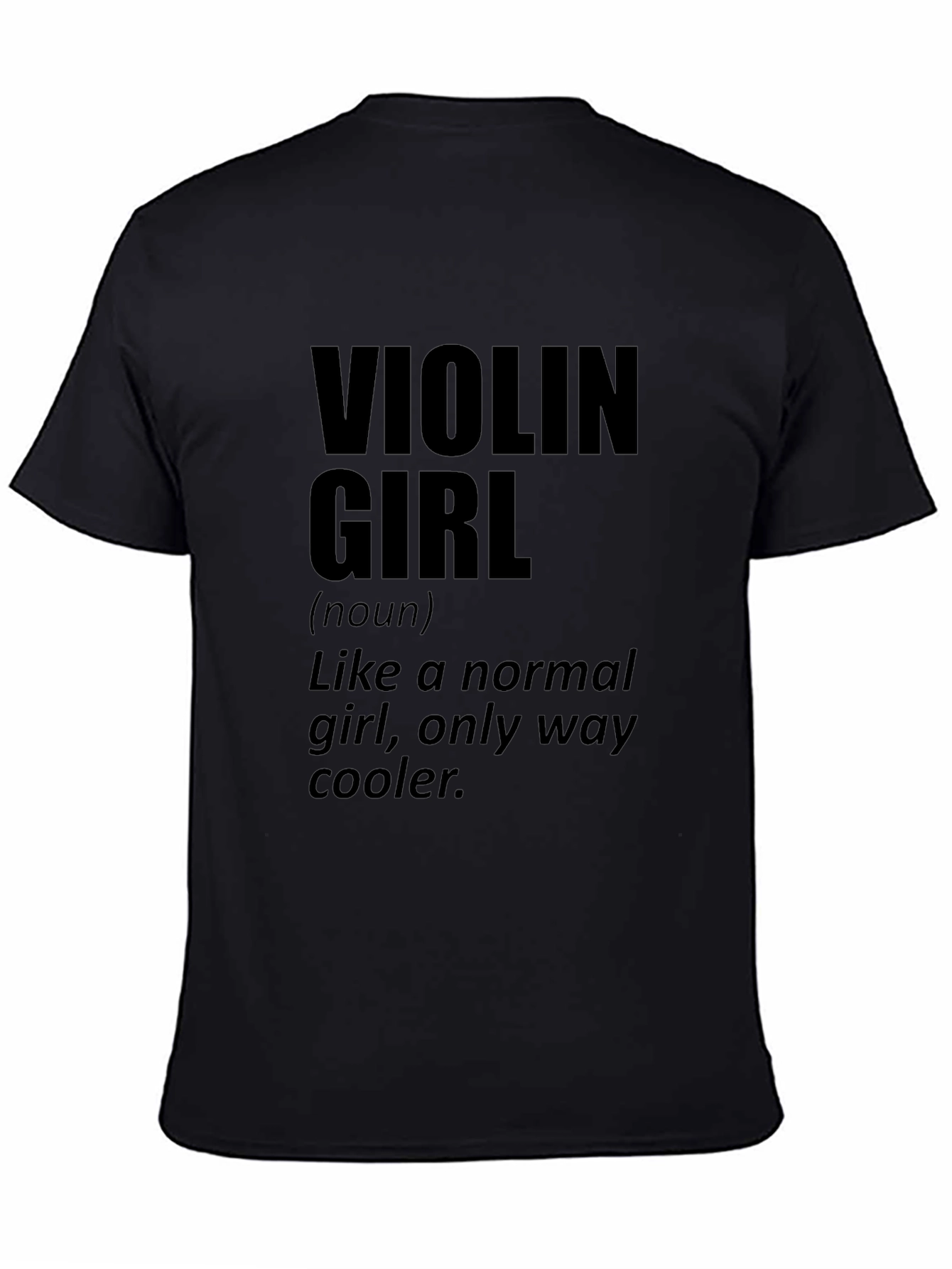 Violin Girl Novelty Graphic Tee - Musician Gift