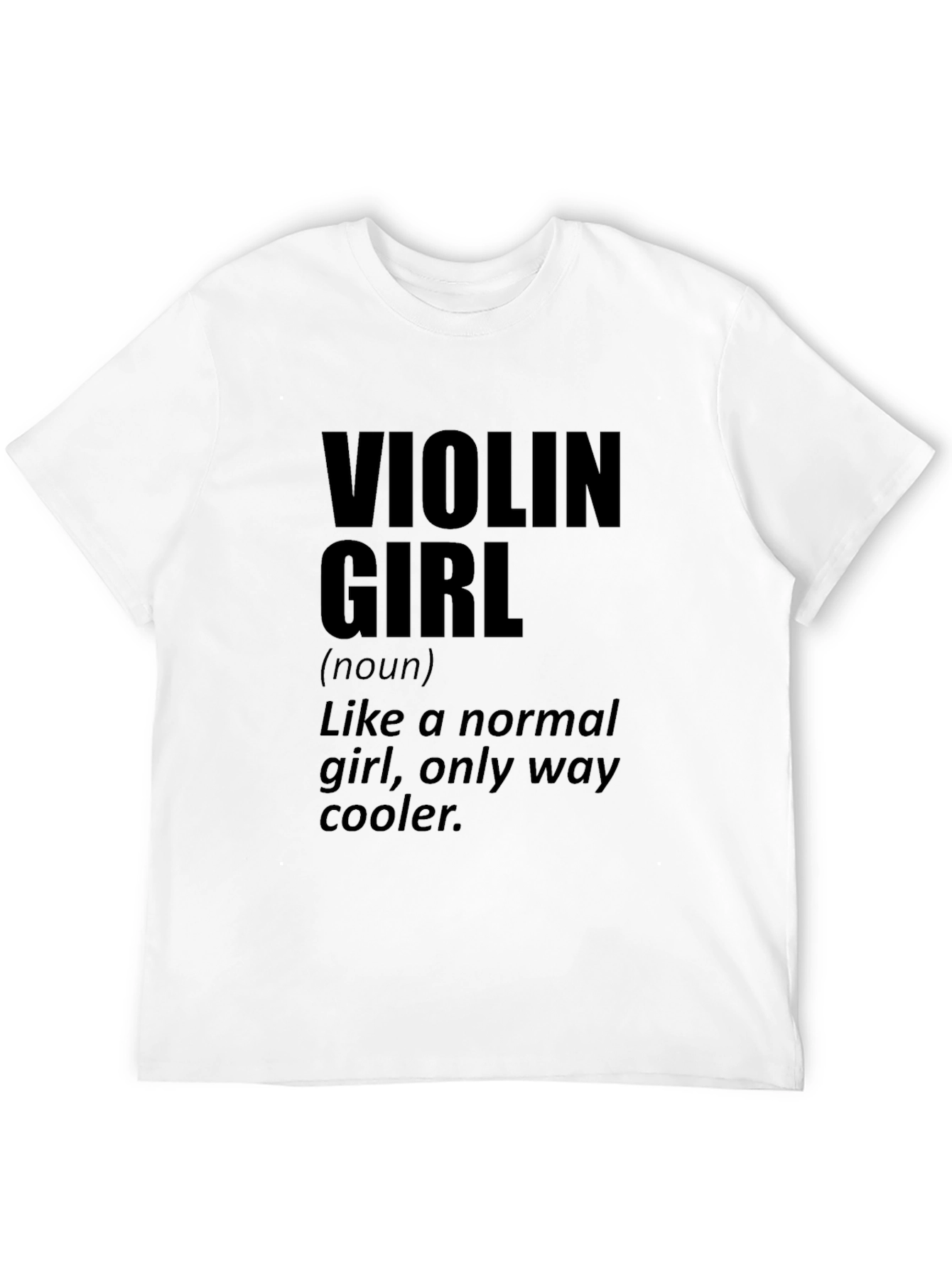 Violin Girl Novelty Graphic Tee - Musician Gift