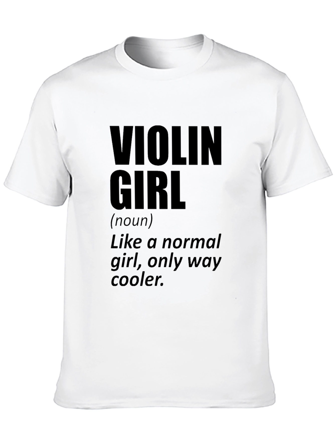 Violin Girl Novelty Graphic Tee - Musician Gift
