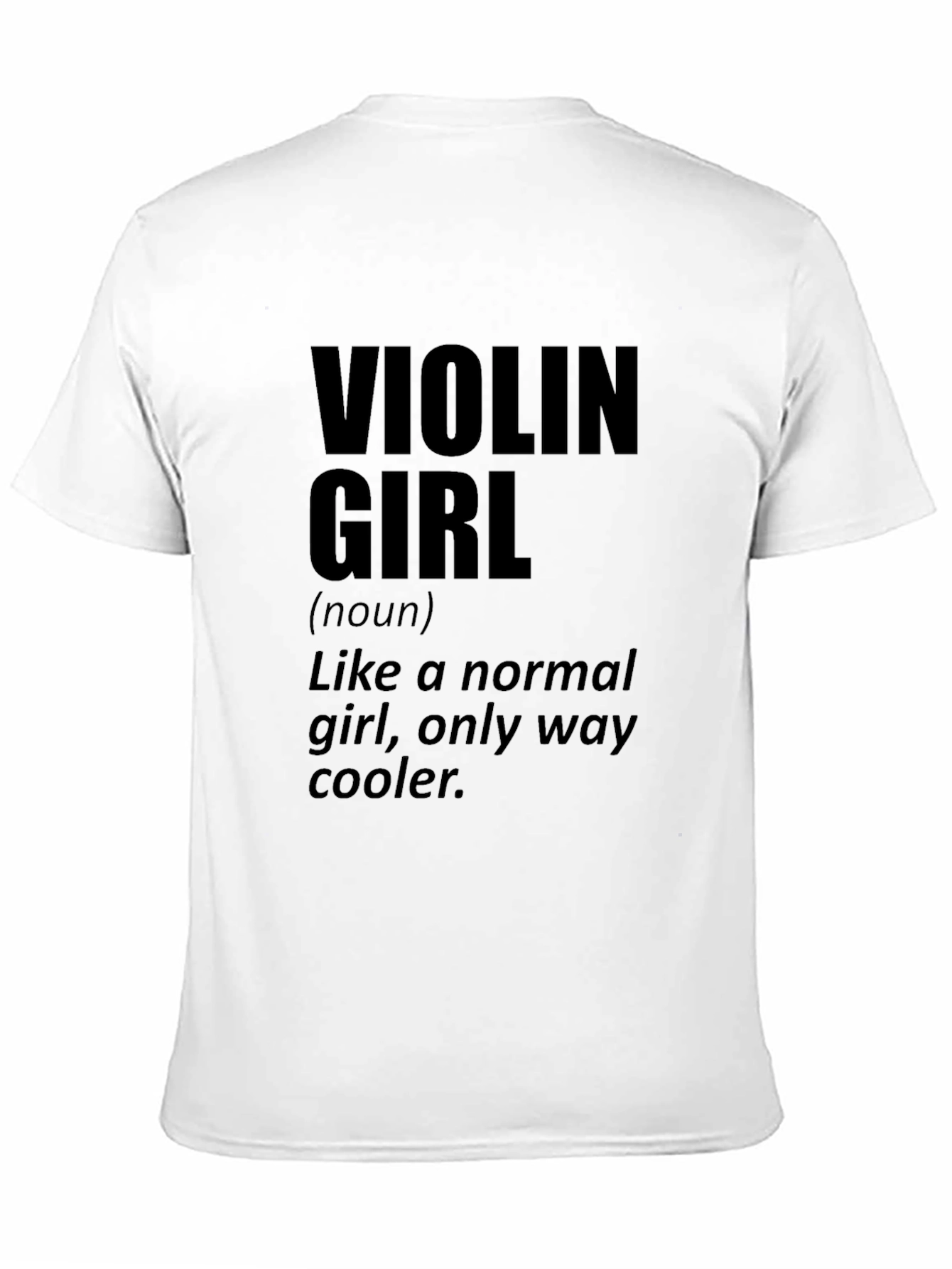Violin Girl Novelty Graphic Tee - Musician Gift