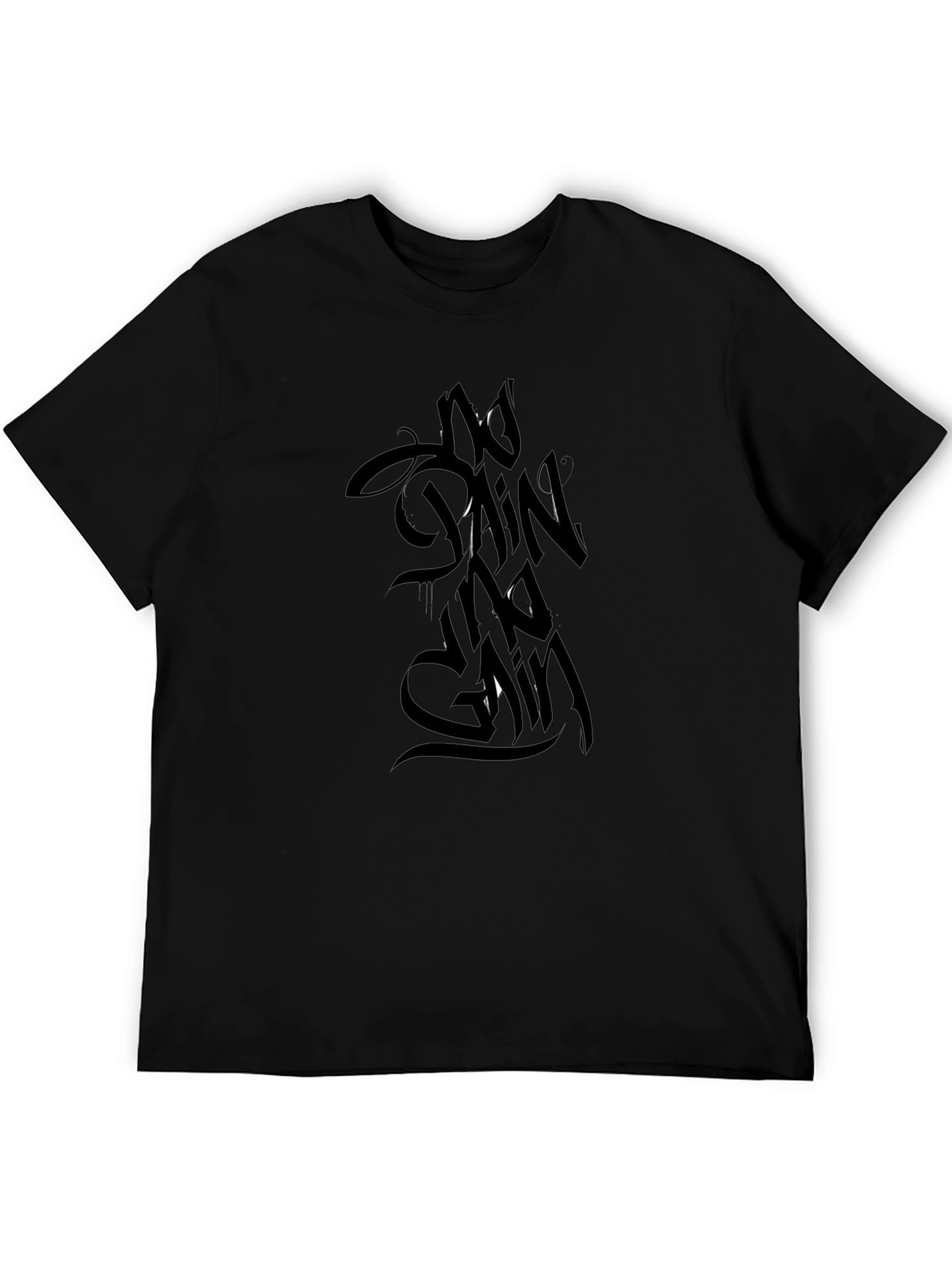 Black No Pain No Gain Graphic T-Shirt