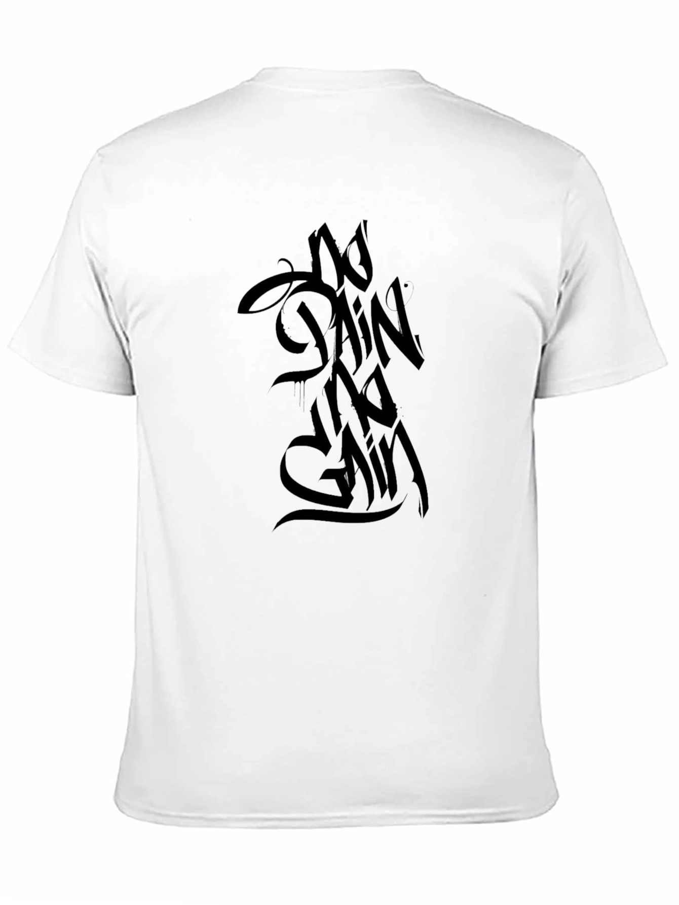 Black No Pain No Gain Graphic T-Shirt