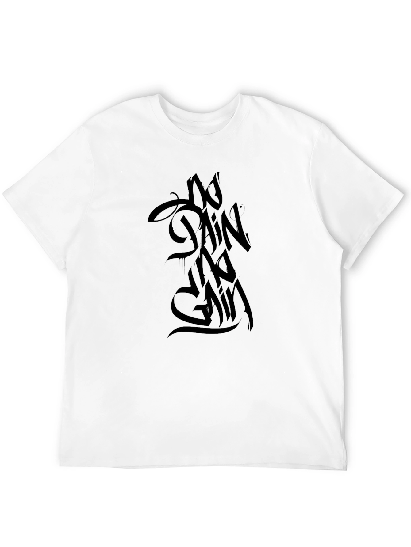 Black No Pain No Gain Graphic T-Shirt