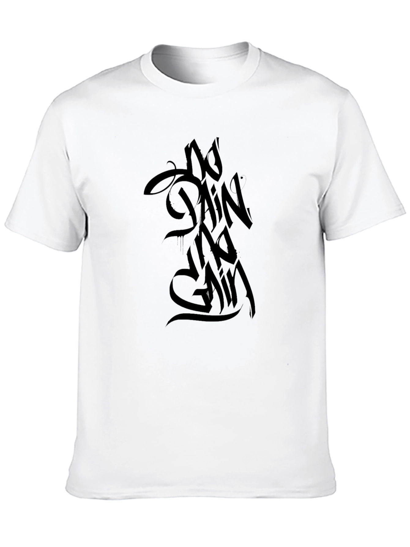 Black No Pain No Gain Graphic T-Shirt