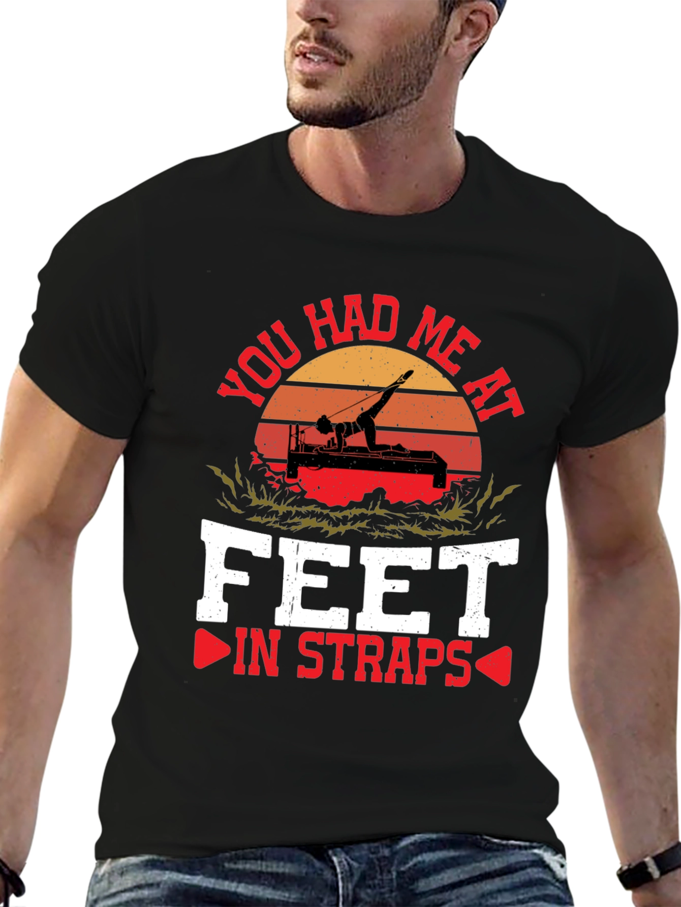 Pilates Lover T-Shirt - Feet In Straps Graphic Tee