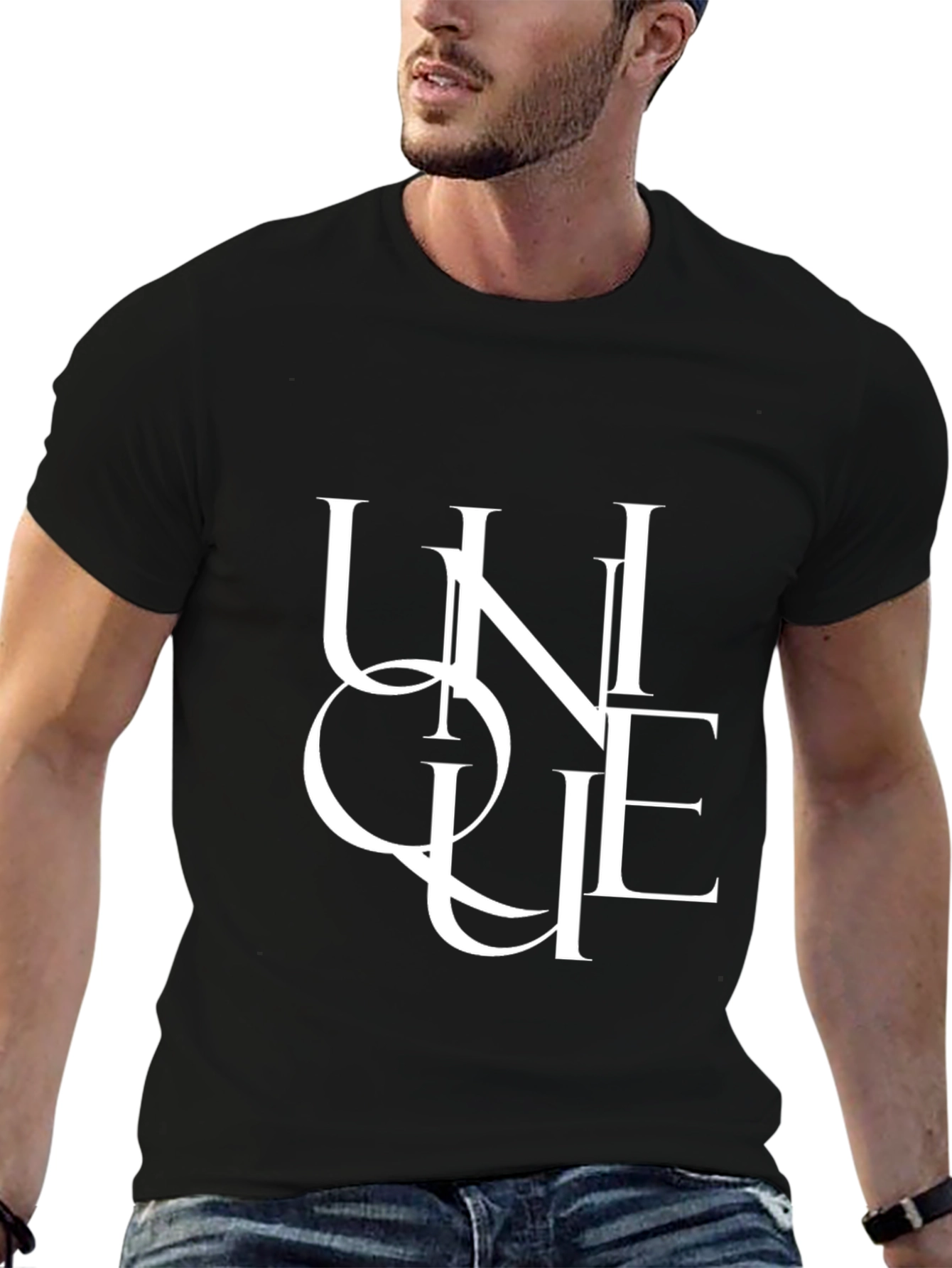 Unique Graphic Tee - Mens Black T-Shirt
